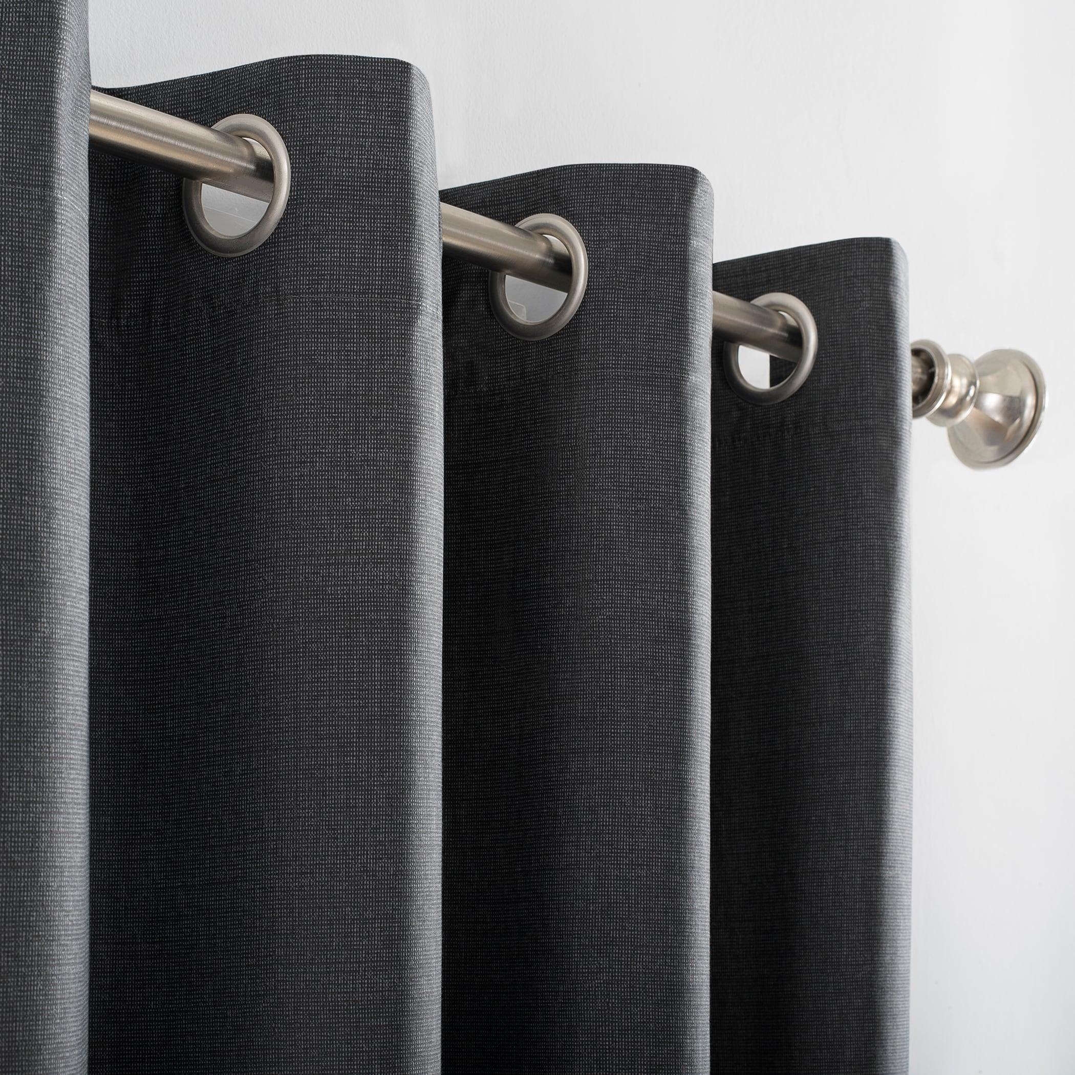 Sun Zero Duran Thermal Insulated 100% Blackout Grommet Curtain Panel, 50"x108", Charcoal (Single Panel)