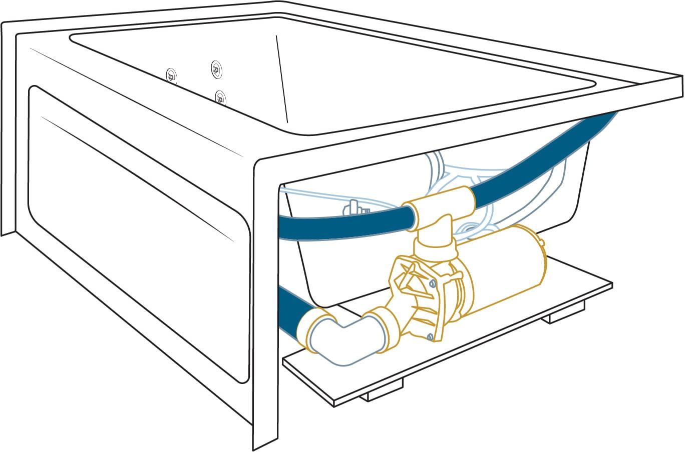 Cetra® 60" x 32" Alcove Whirlpool Acrylic Bathtub