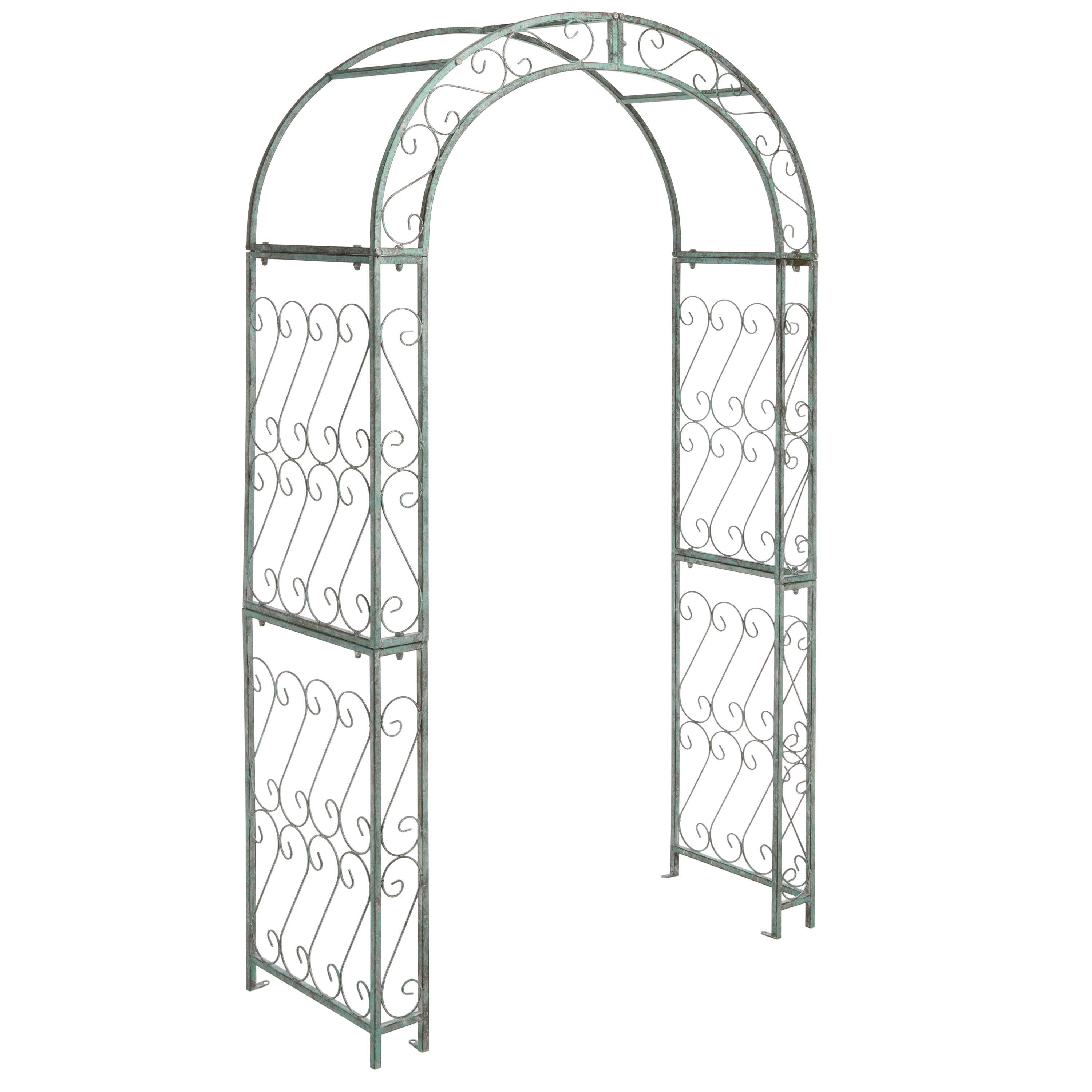 Pagan 48.5'' W x 18.5'' D Iron Arbor in Green