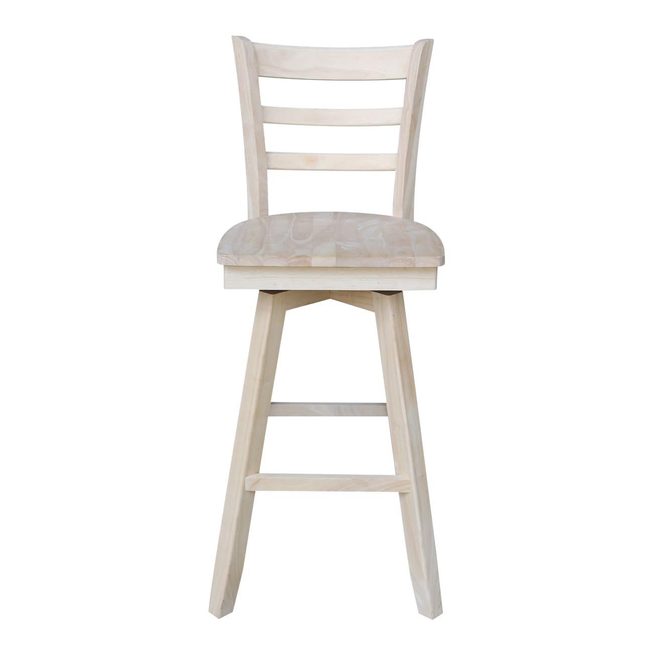 Emily Stool with Swivel Seat - Unfinished