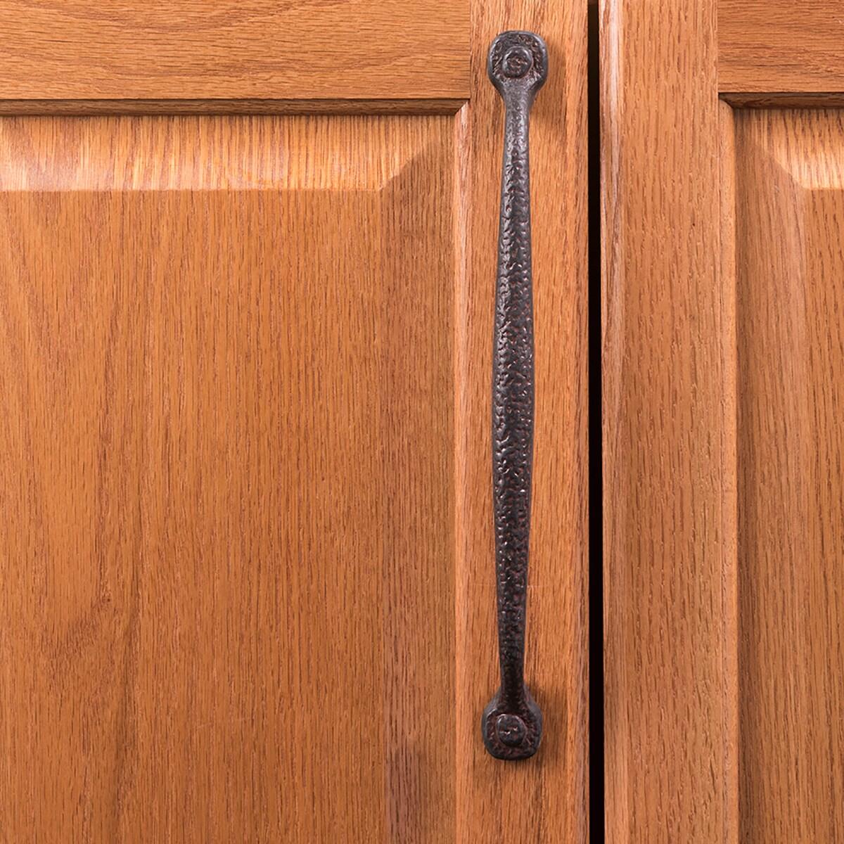 Refined Rustic Kitchen Cabinet Handles, Solid Core Drawer Pulls for Cabinet Doors, 8-13/16" (224mm)