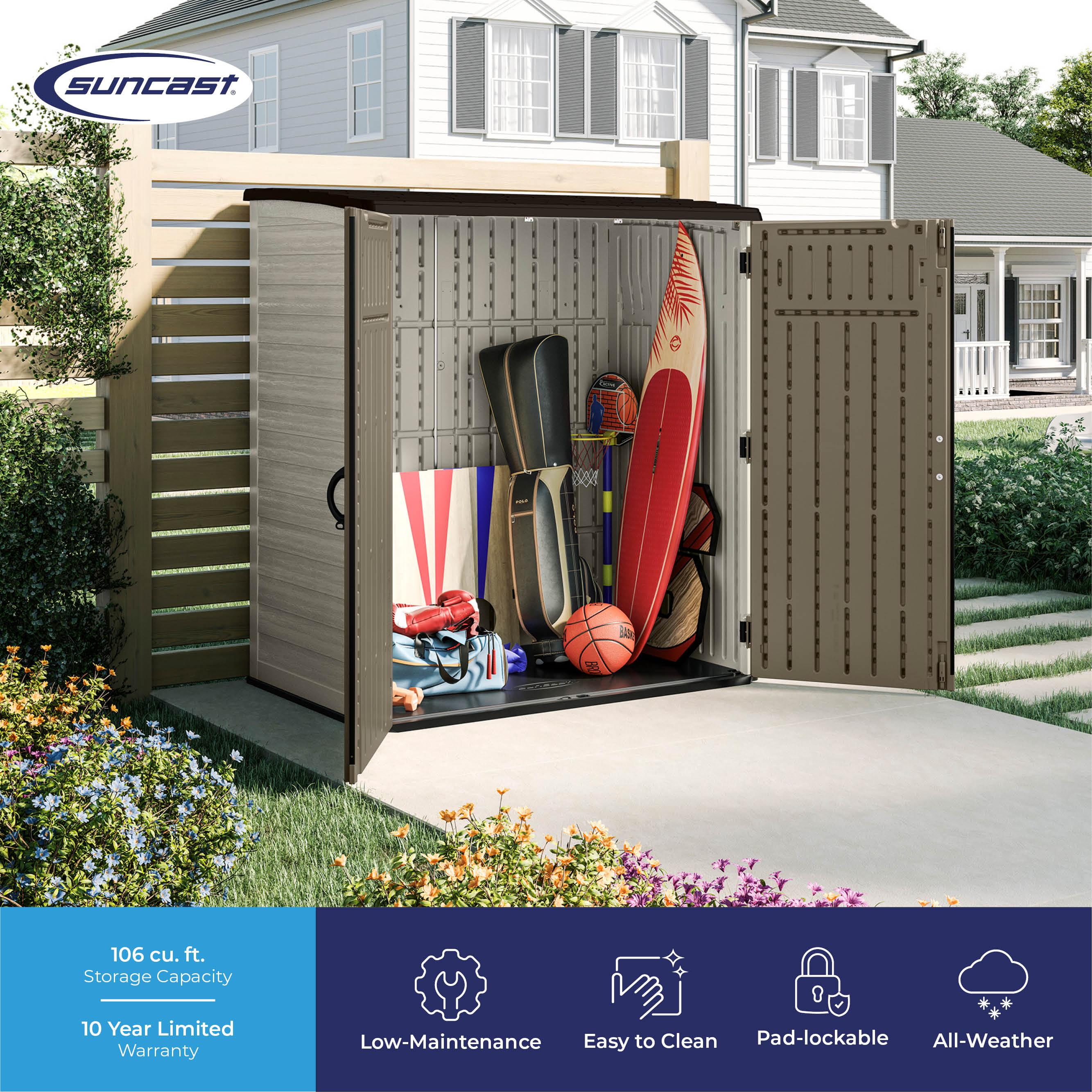 Suncast Suncast 6 ft. W x 4 ft. D Resin Vertical Tool Shed