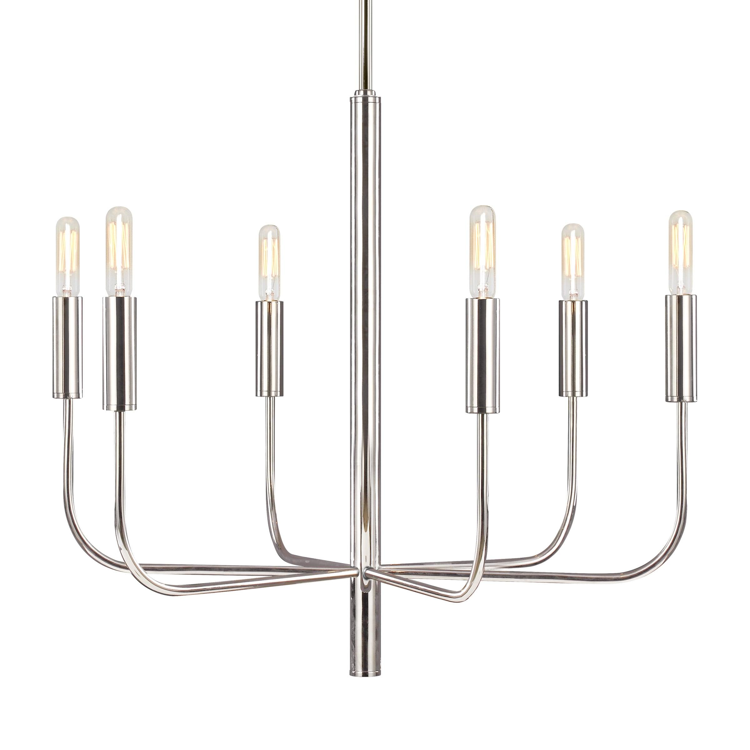 Ellen DeGeneres Brianna Polished Nickel 6-Light Traditional Chandelier