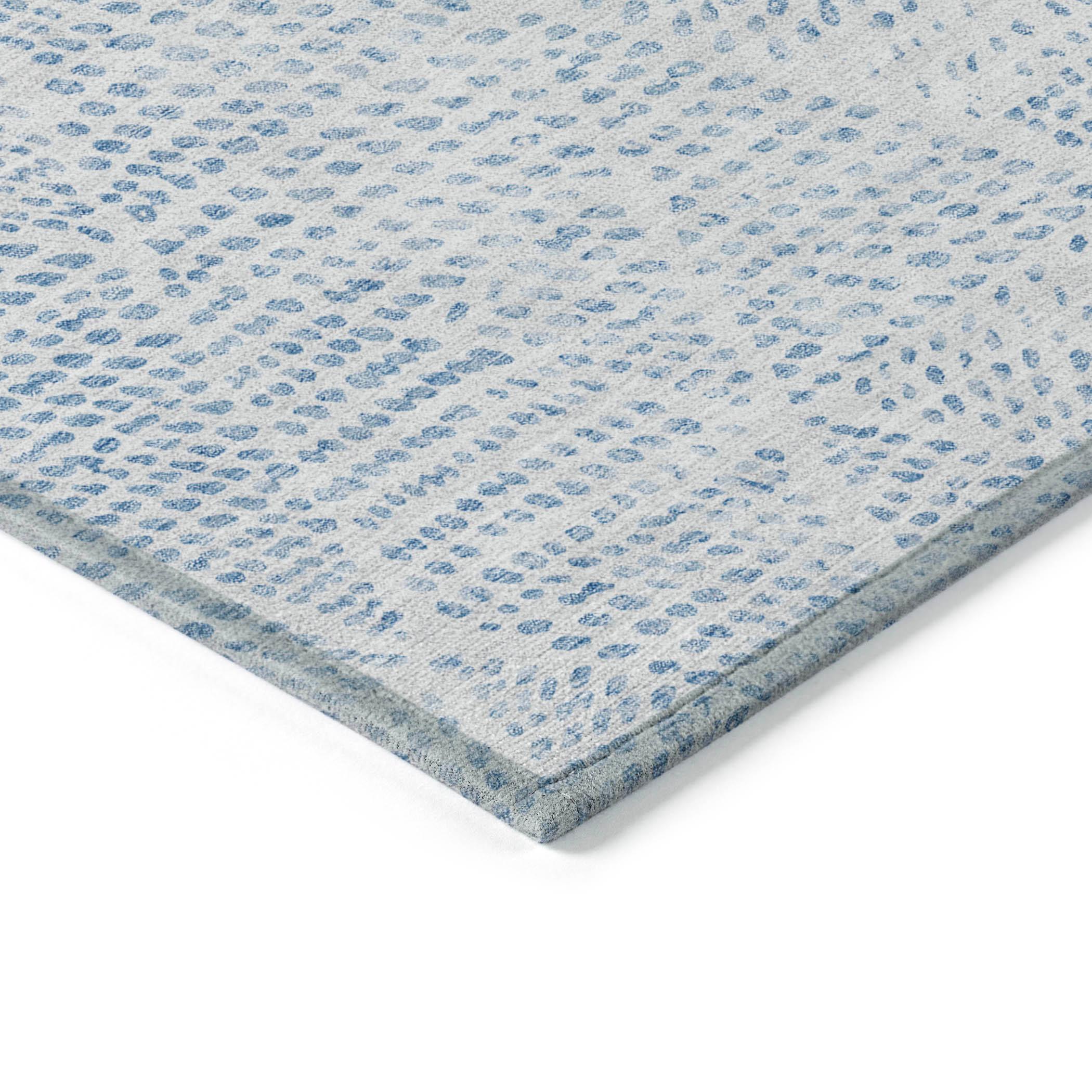 Addison Rugs Chantille Indoor/Outdoor Transitional Diamond Denim Washable Rectangle Rug, 8' x 10'