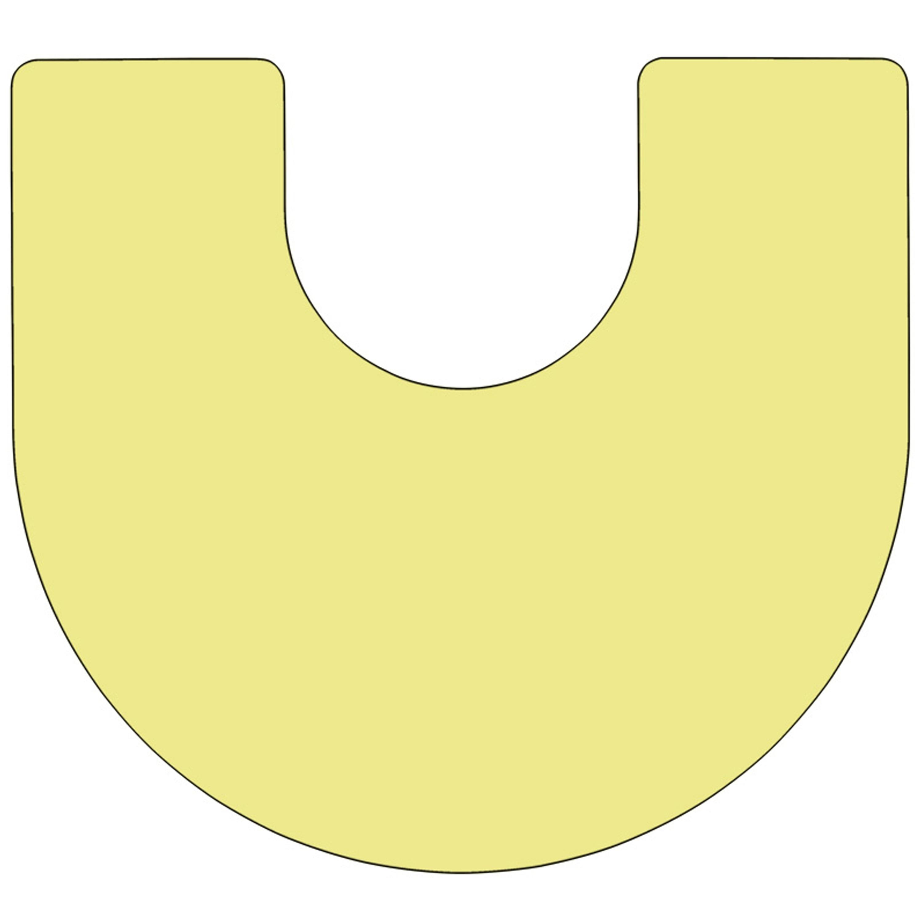 Yellow Horseshoe Laminate Activity Table with Adjustable Steel Legs