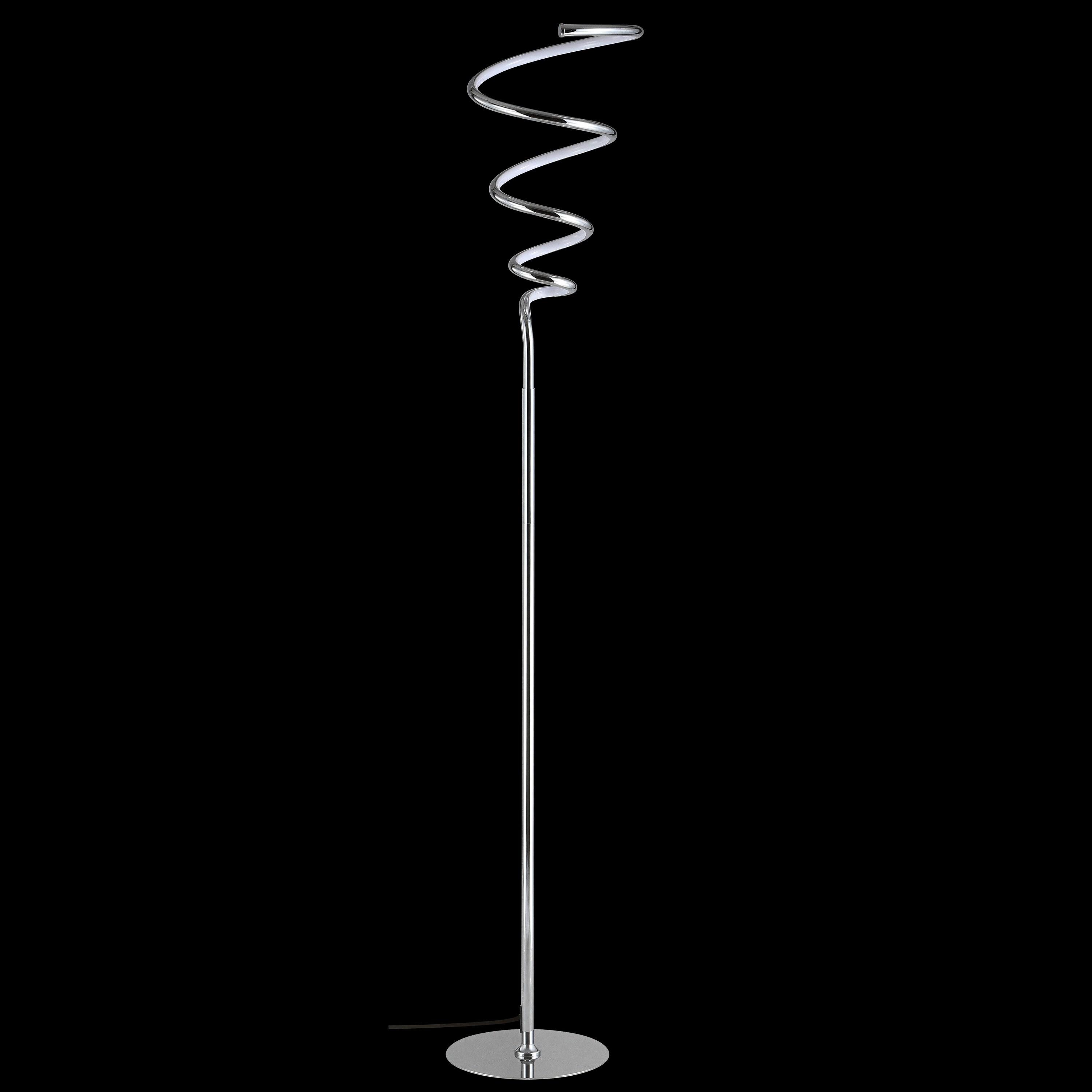 JONATHAN Y JYL7027A Scribble 60.5" Modern Dimmable Metal Integrated LED Floor Lamp, Contemporary, Minimalist, Glam for living room, dinning room, bedroom, office, Chrome
