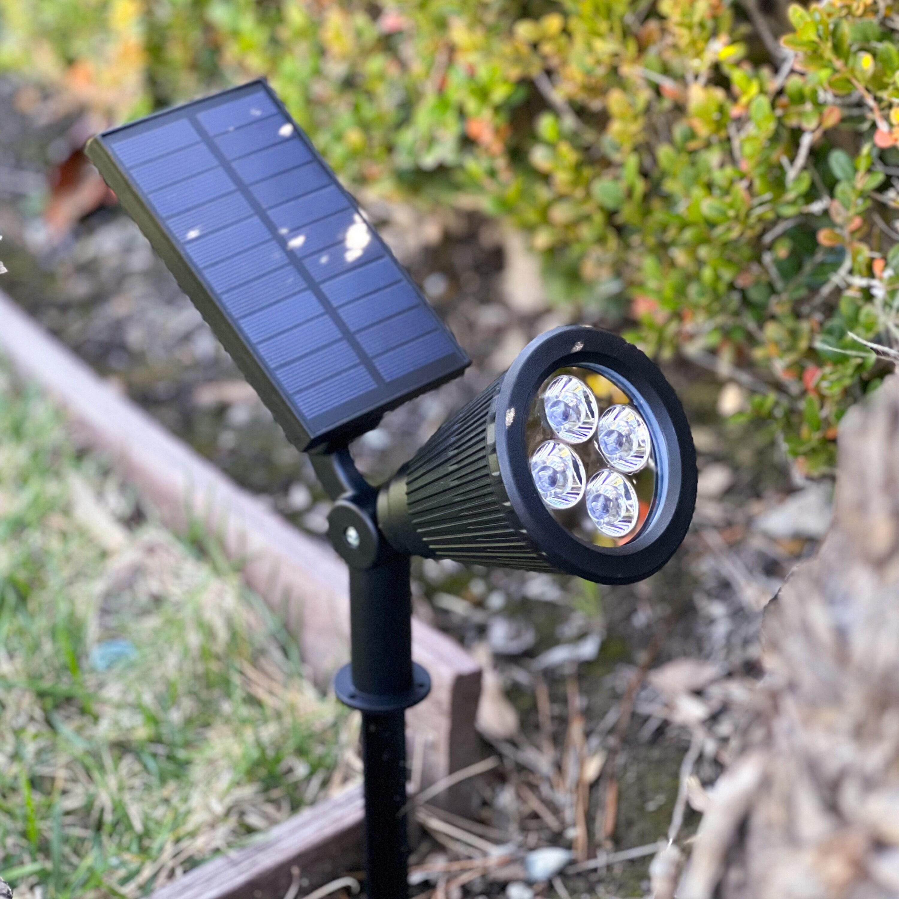 Outdoor Solar Adjustable Landscape LED Spot Lights (Set of 2)