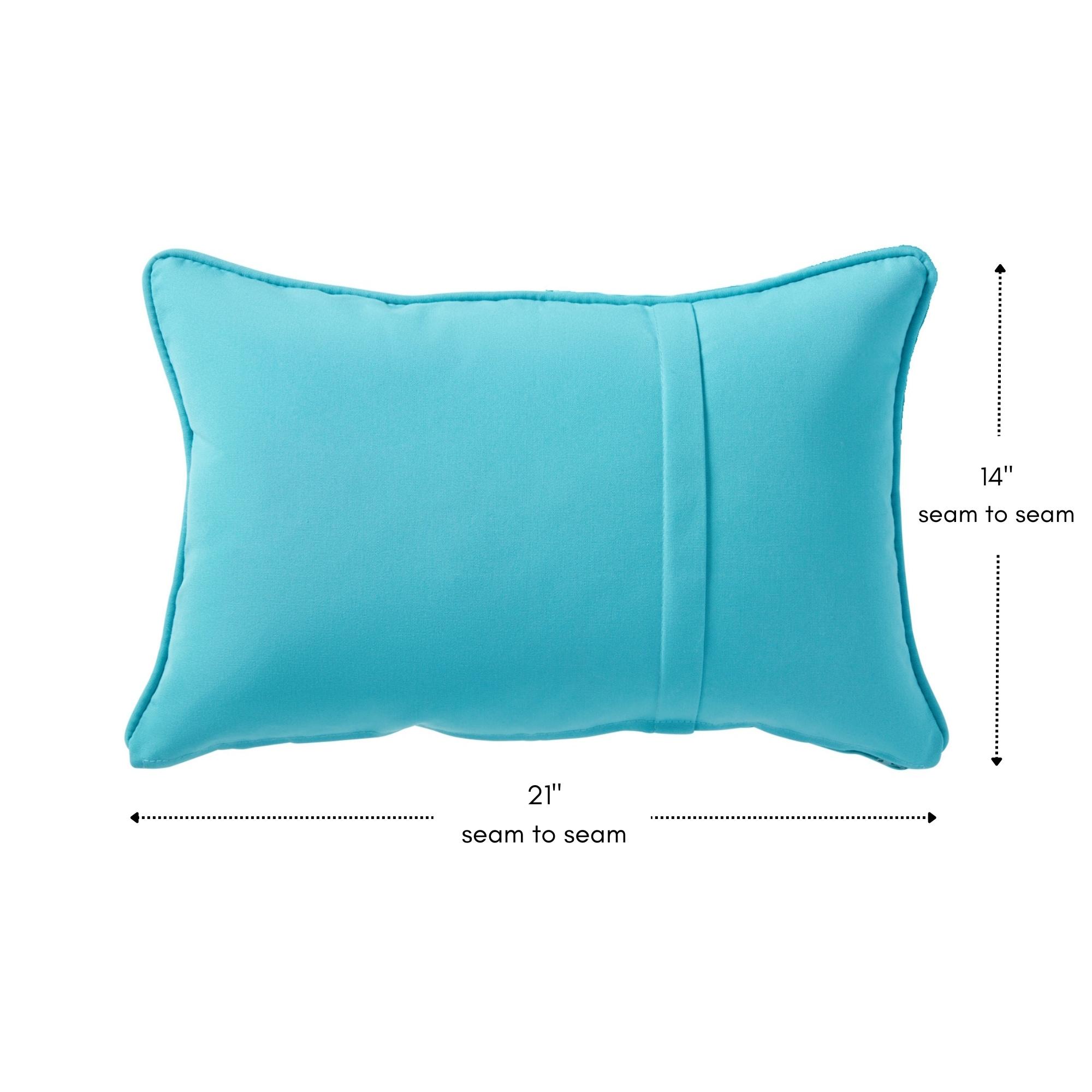 Aruba Sunbrella Fabric Outdoor Rectangle Throw Pillow (2-Pack)