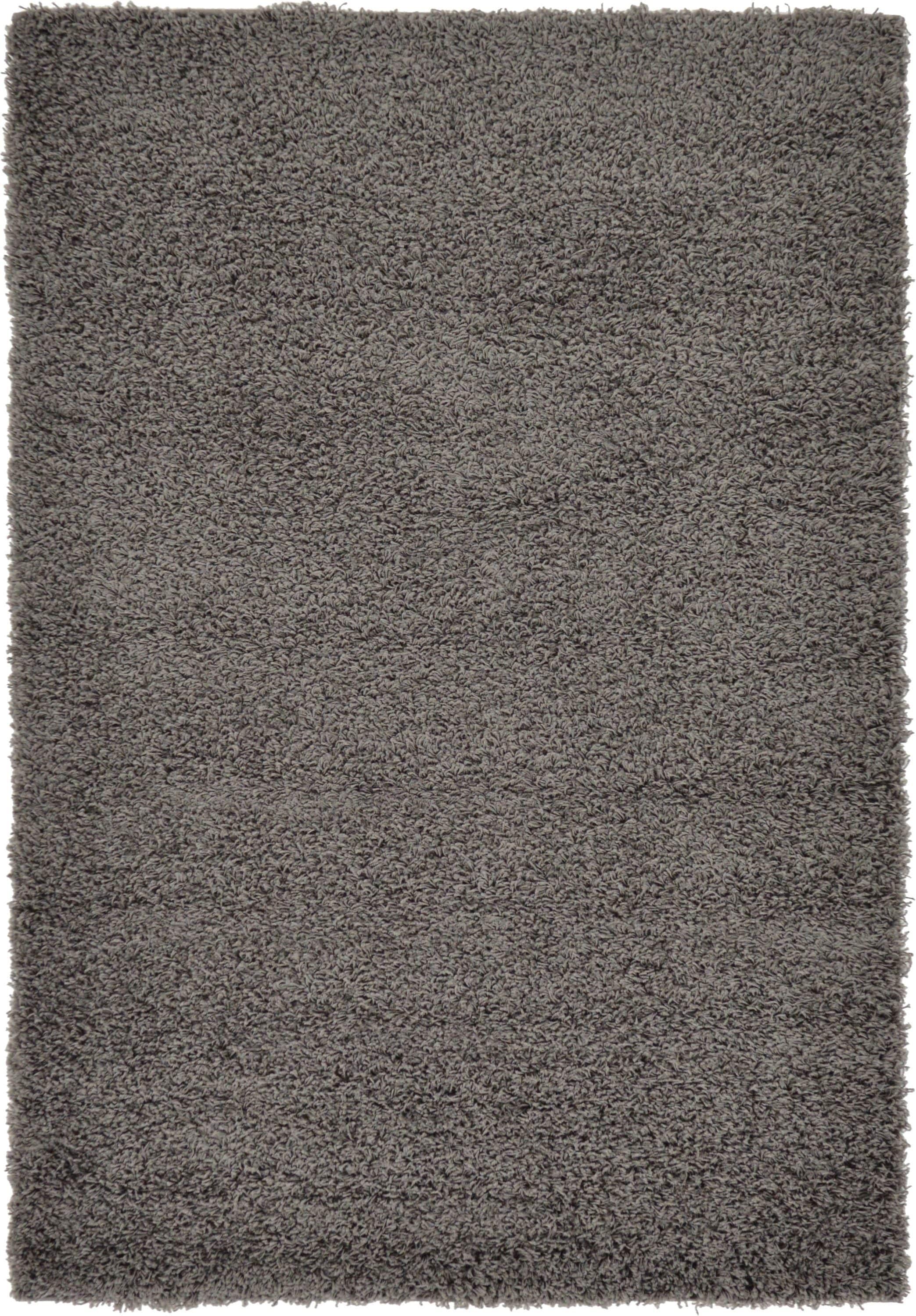 Unique Loom 4' 1 x 6' 1 Solid Shag Graphite Gray Area Rug
