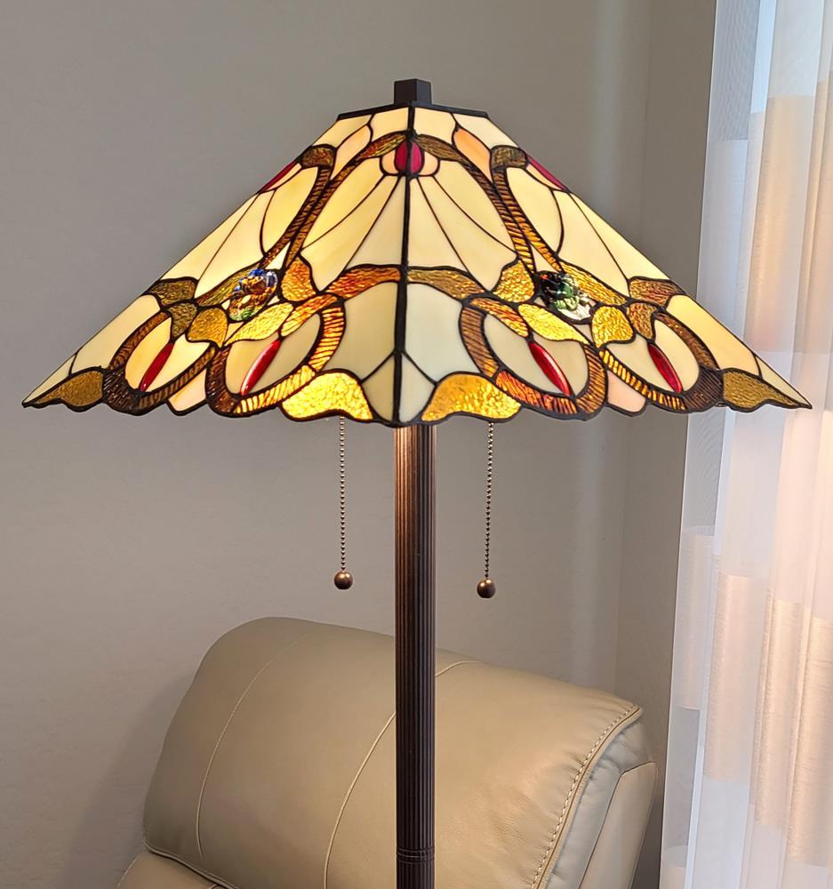 Amora Lighting  Tiffany Style Mission Floor Lamp