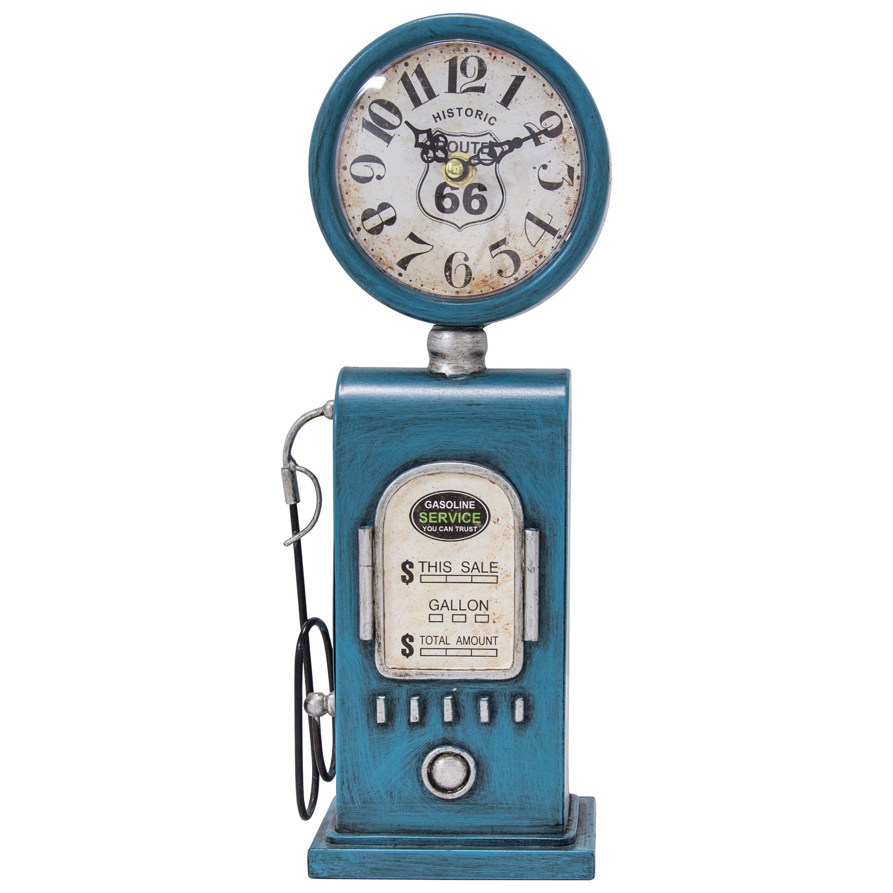 Yosemite Home Decor Route 66 Blue Table Top Clock