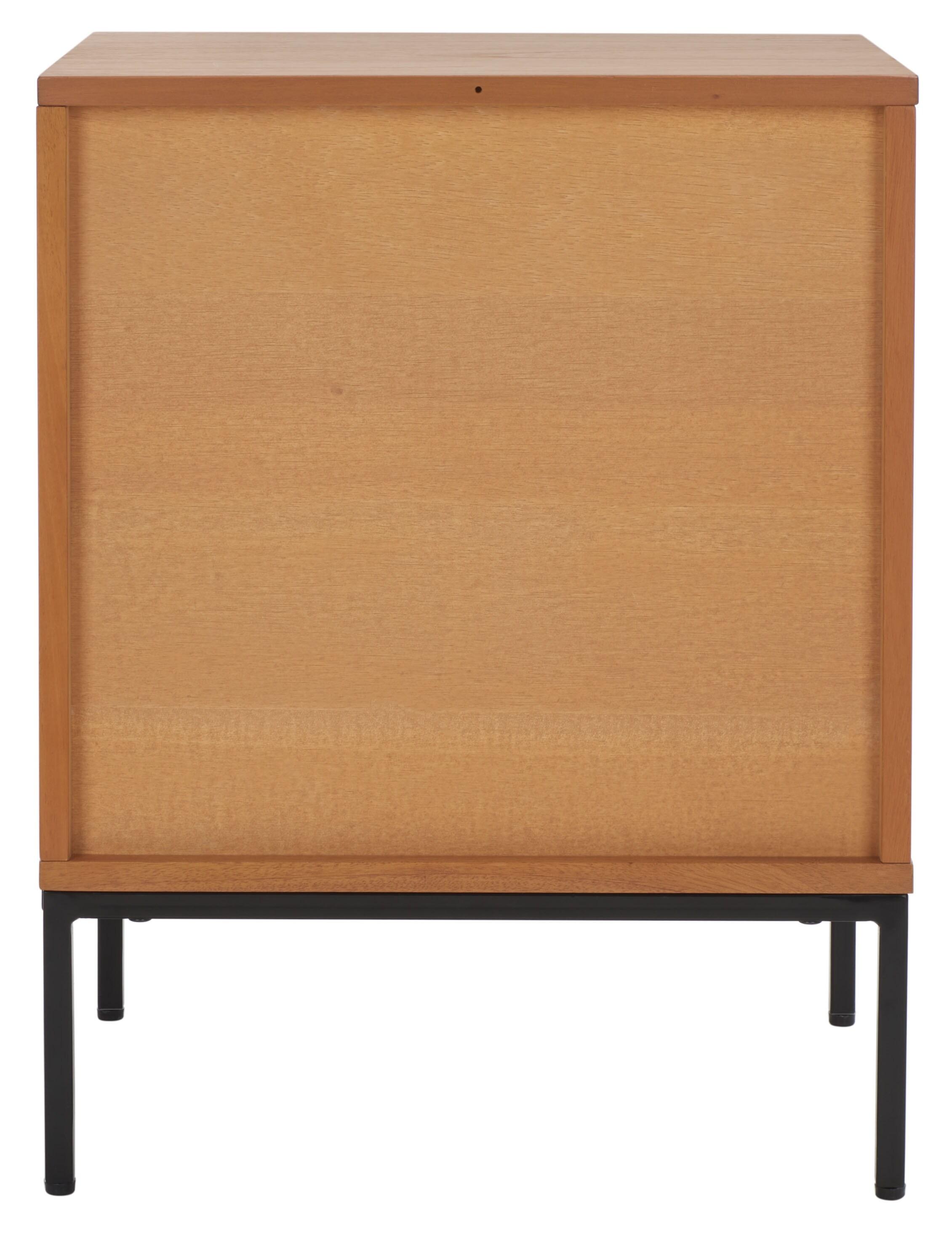 Zadie 2 Drawer Rattan Nightstand - NST5007 - Natural/Black - Safavieh