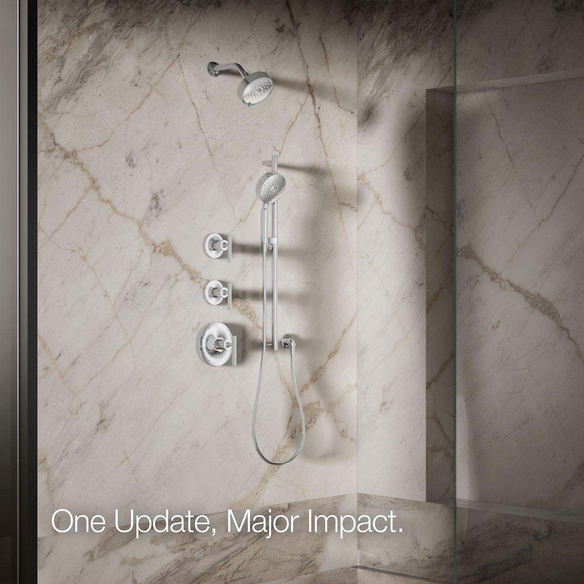 Kohler Purist® 1.75 Gpm Multifunction Wall Mount Showerhead, Three Spray Settings, 5.5" High Pressure Spray Head