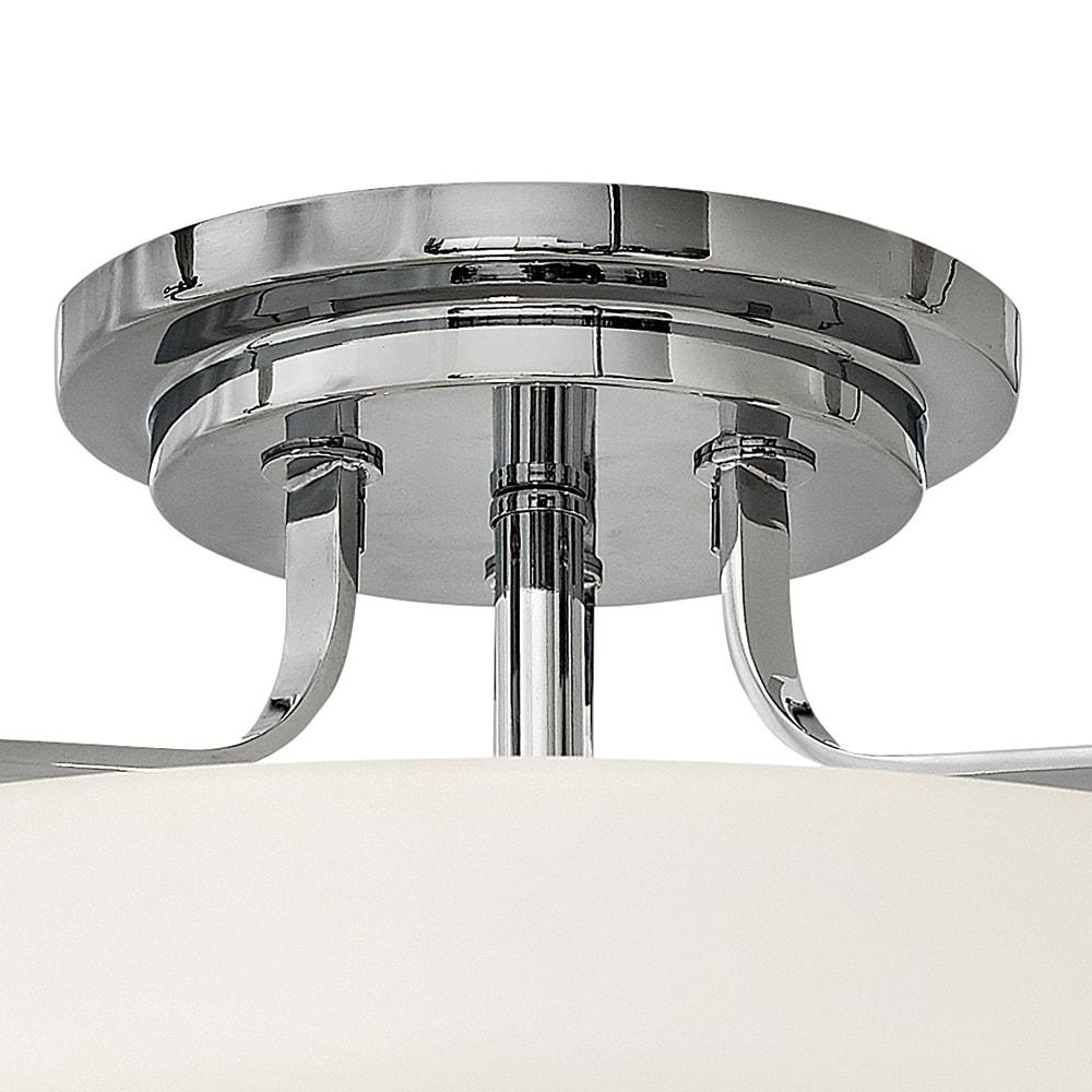 Harper Three Light 18" Retro Bowl Semi-Flush Mount Ceiling Light