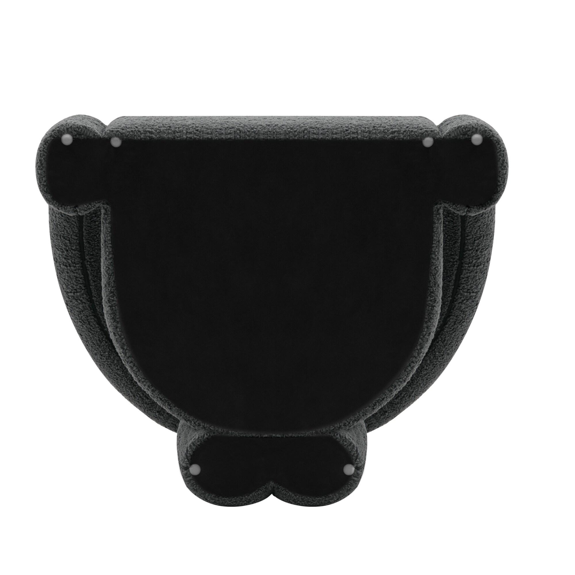 Darian Modern Boucle Upholstered Accent Chair Black - Manhattan Comfort