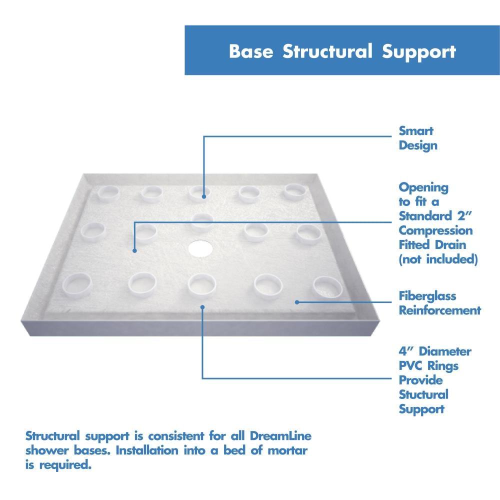 Lumen 36" W x 36" D x 74.75" H Semi-Frameless Square Shower Enclosure with Base Included