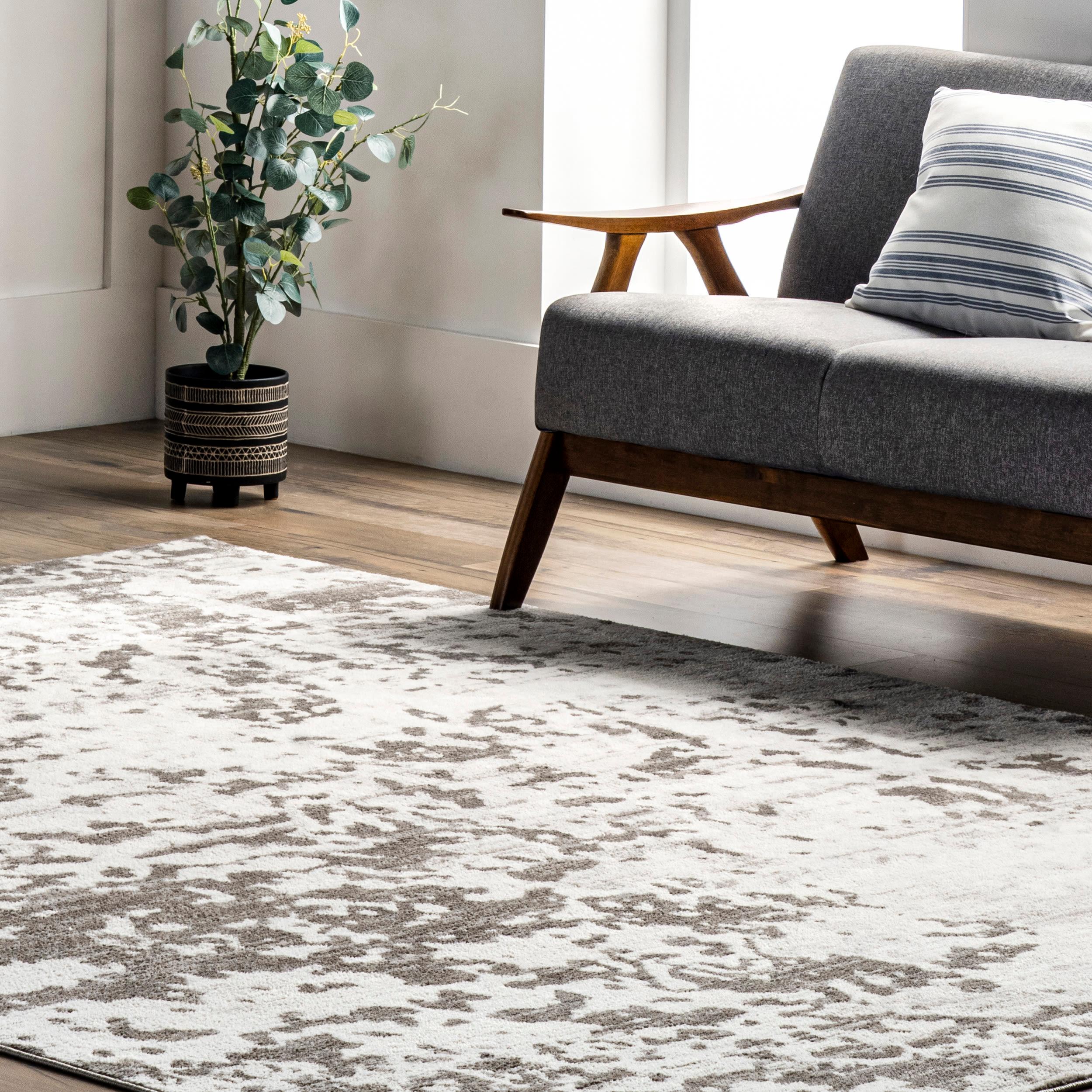 nuLOOM Meaghan Contemporary Abstract Area Rug, 4' 3" x 6', Grey