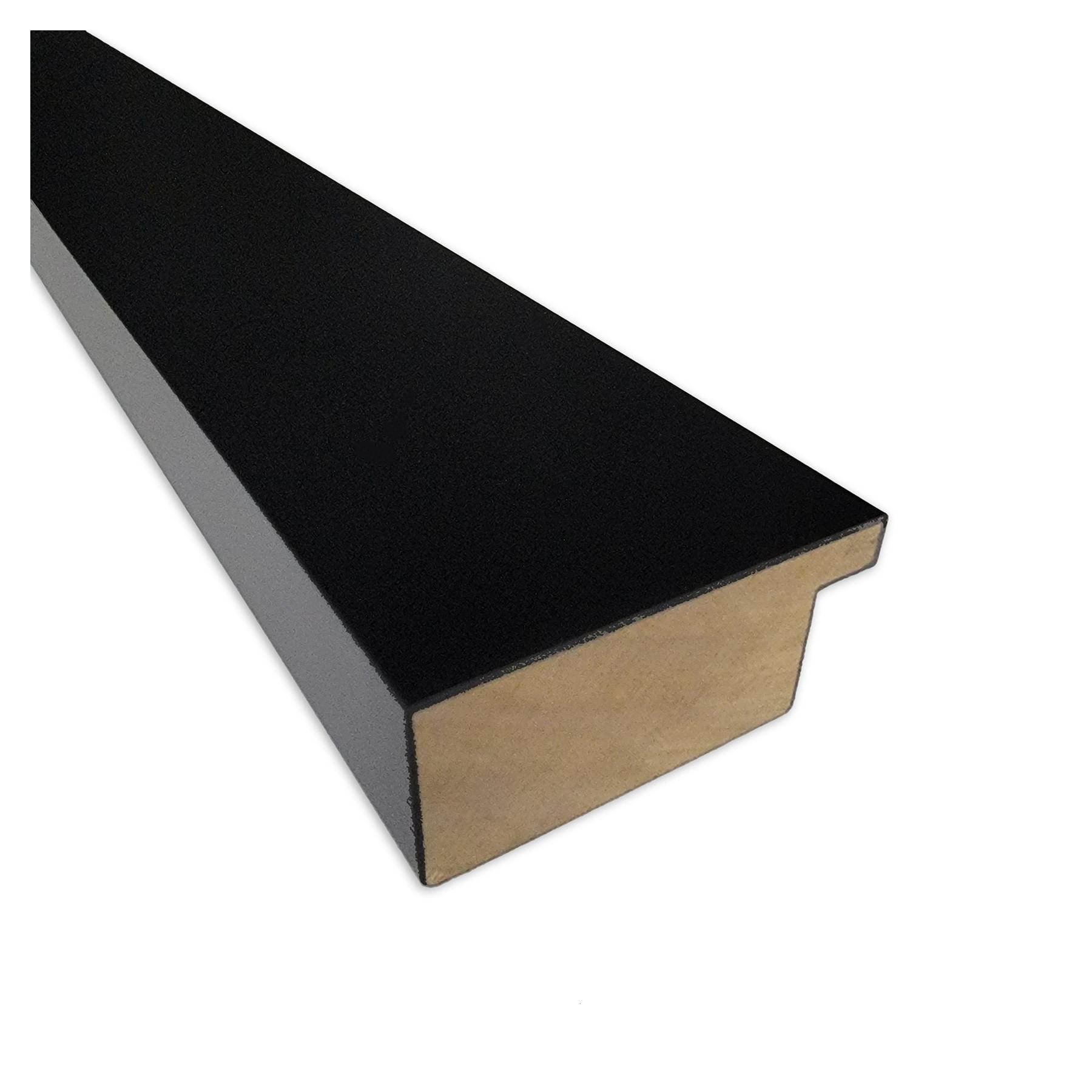 Amanti Art Basic Black Narrow Wood Picture Frame Opening Size 18x24 in.