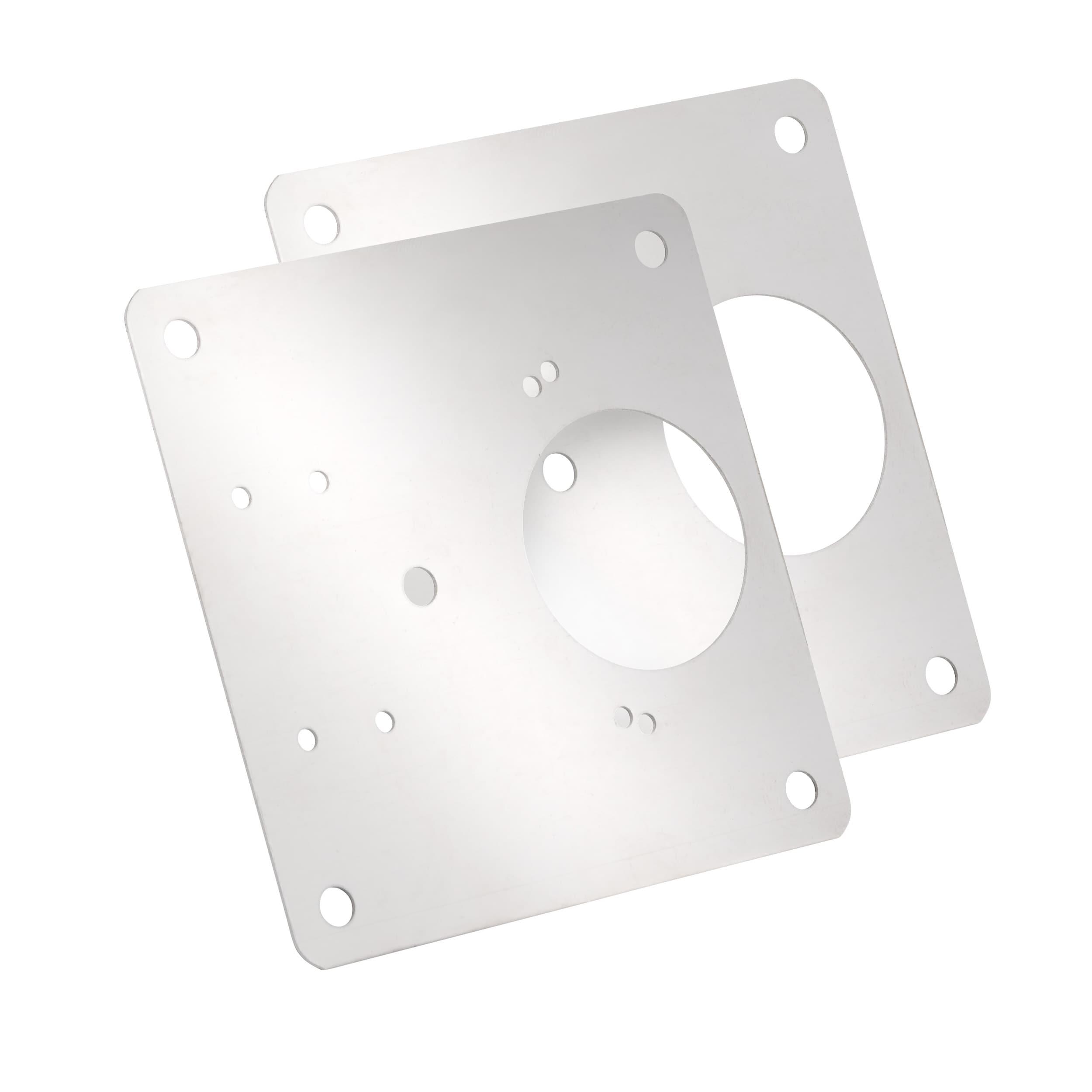 Satin Nickel Steel Cabinet Hinge Repair Plates