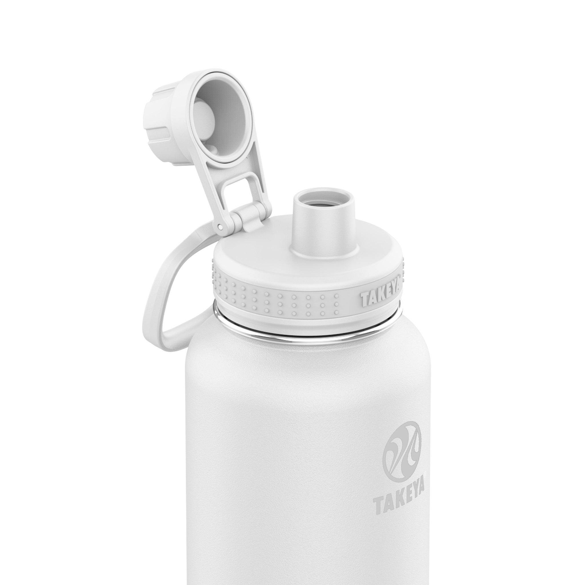 Takeya 32oz Actives Insulated Stainless Steel Water Bottle with Spout Lid - White