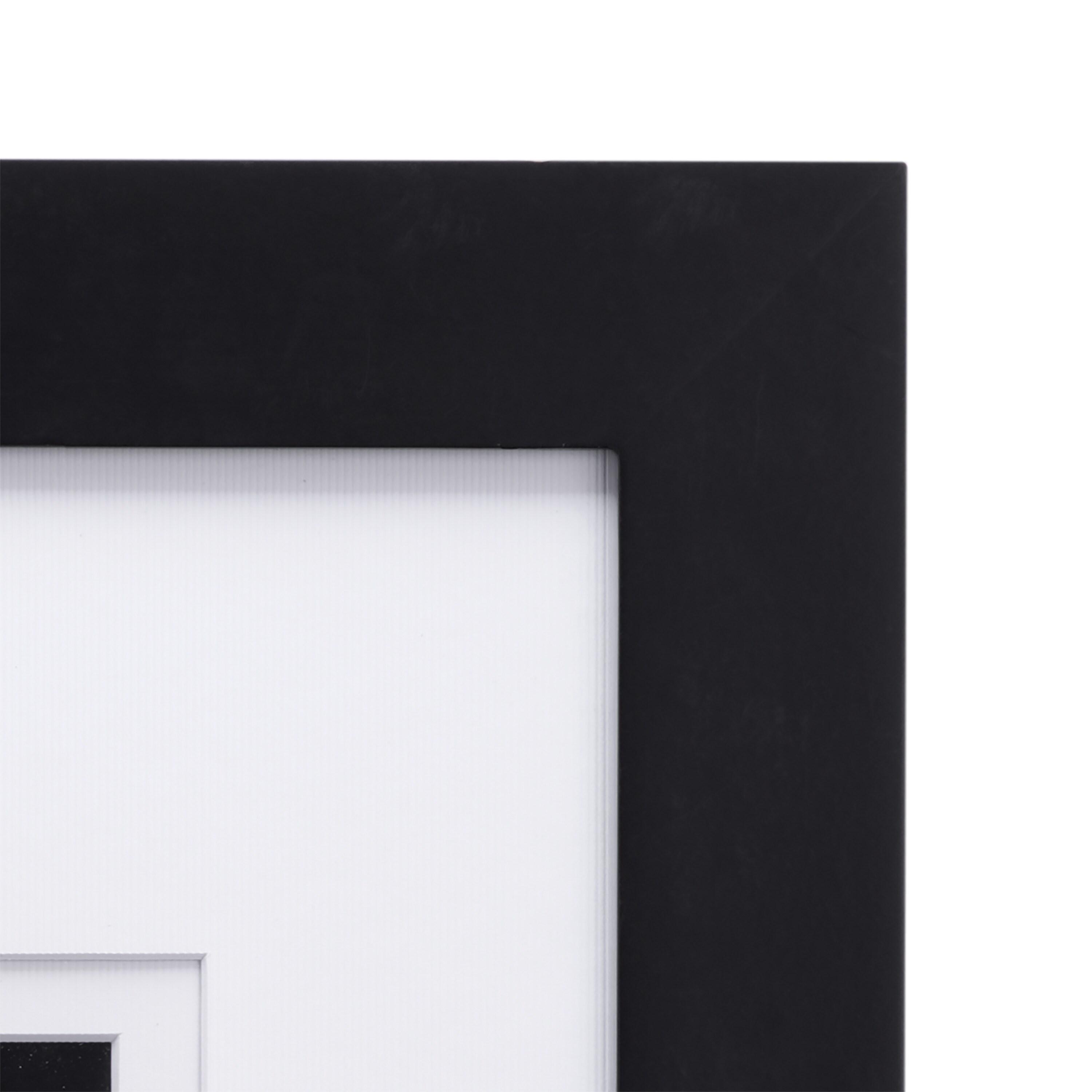 Black Wood 16x20 Picture Frame with White Mat