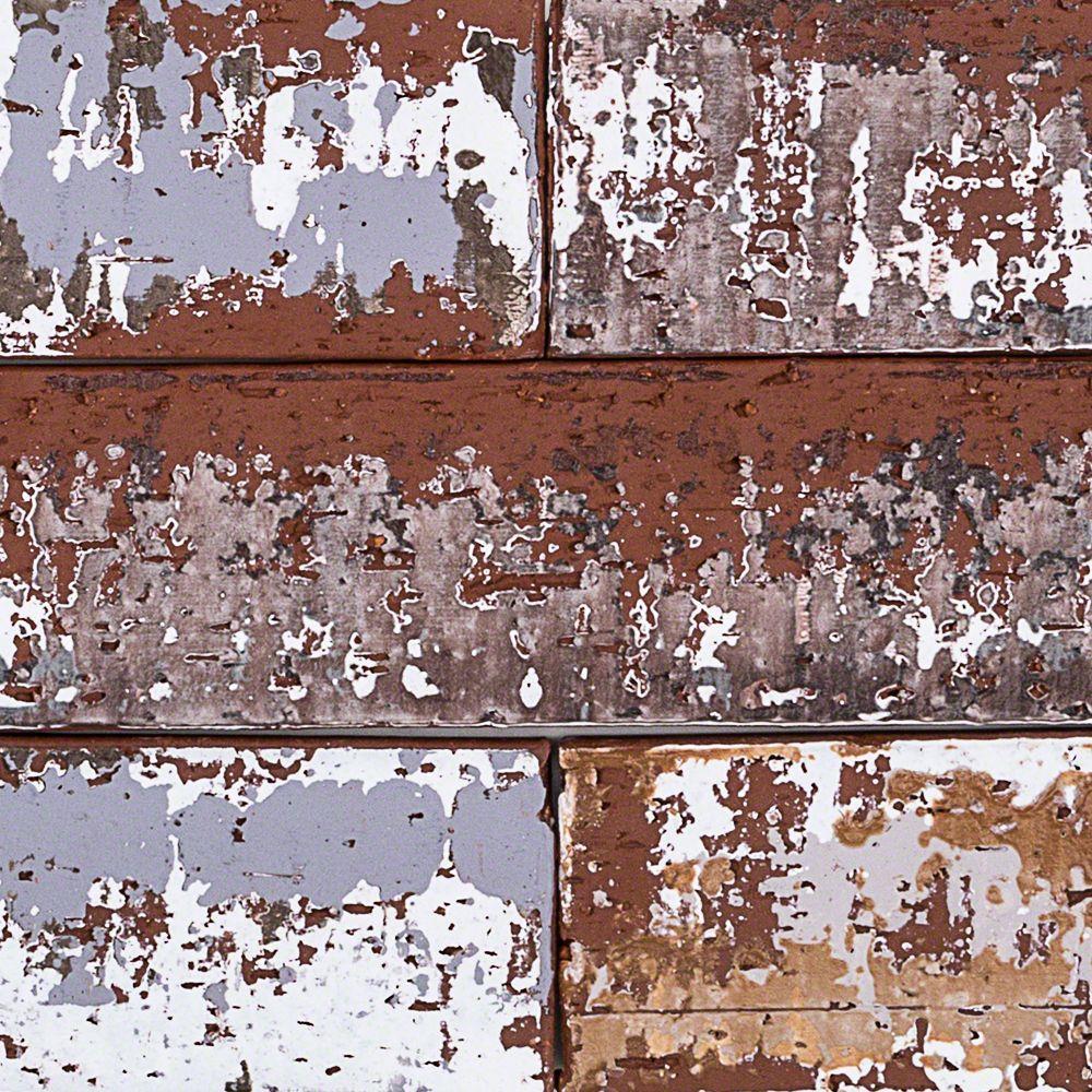 Metro 2" x 9" Terra Cotta Subway Tile in Red/White