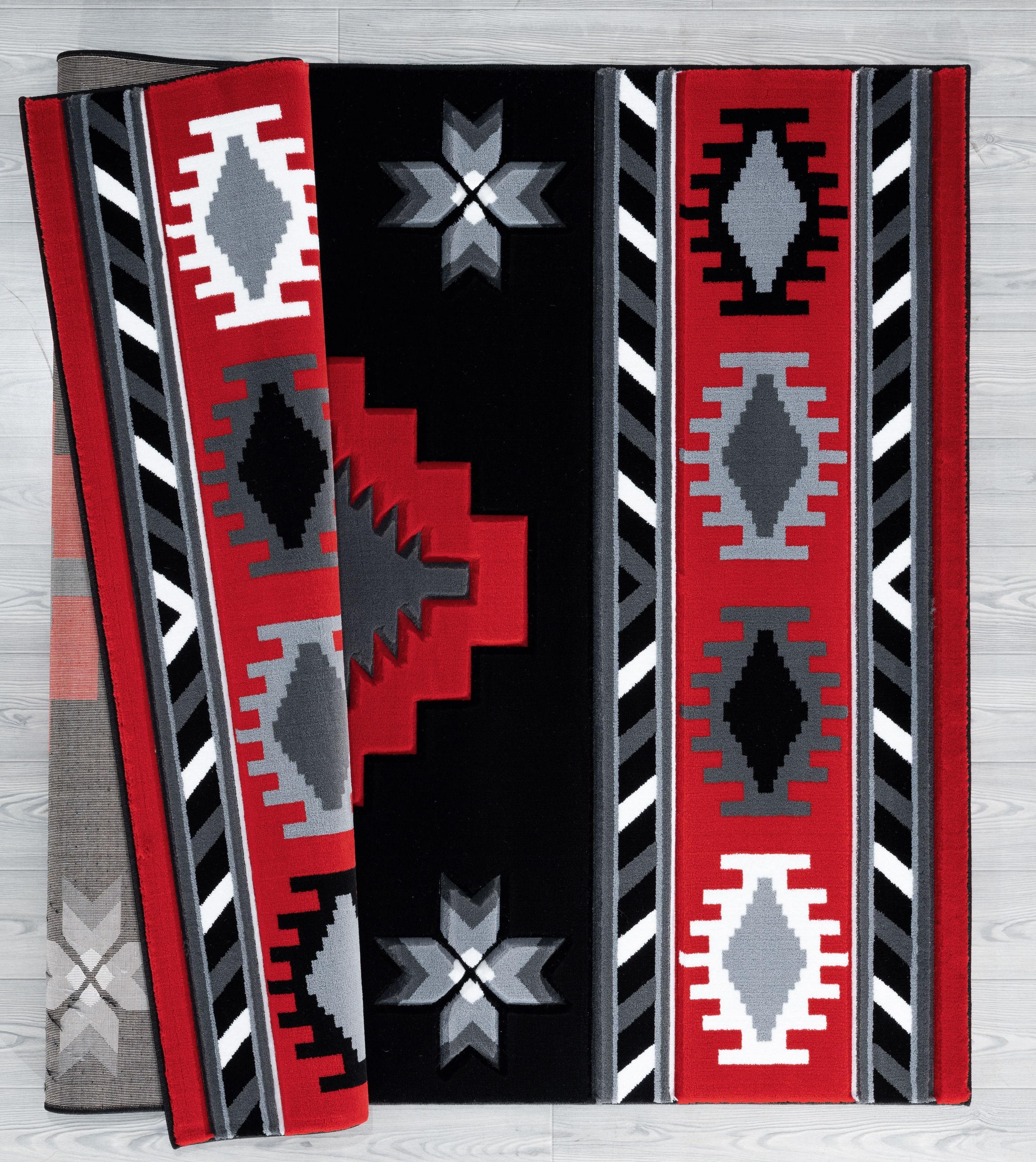 United Weavers Bristol Area Rug 2050 10430 Caliente Red Medallions Angled 1' 10" x 2' 8" Rectangle