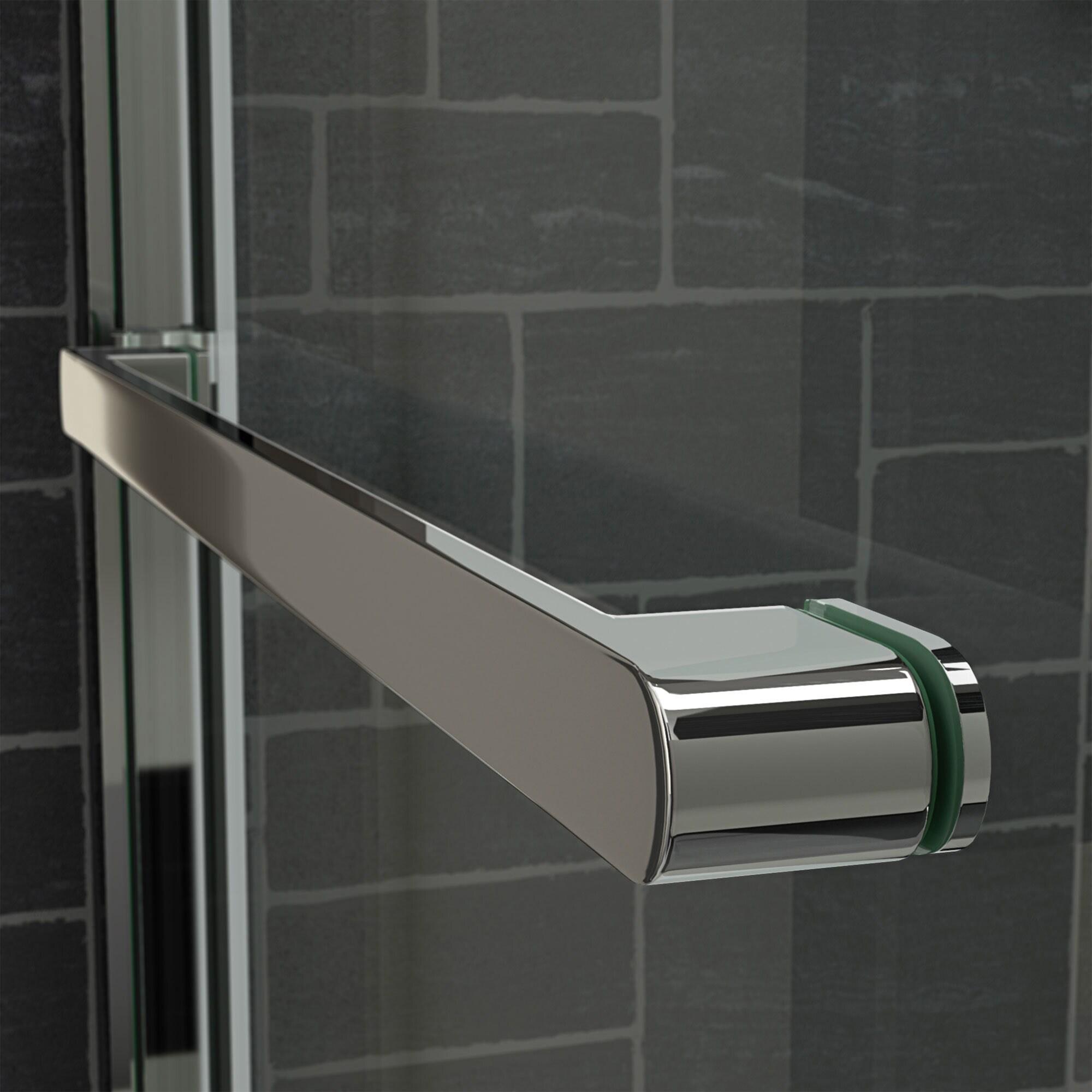 Cavalier 56" W x 77.38" H Bypass Semi-Frameless Shower Door with Clearmax™ Technology