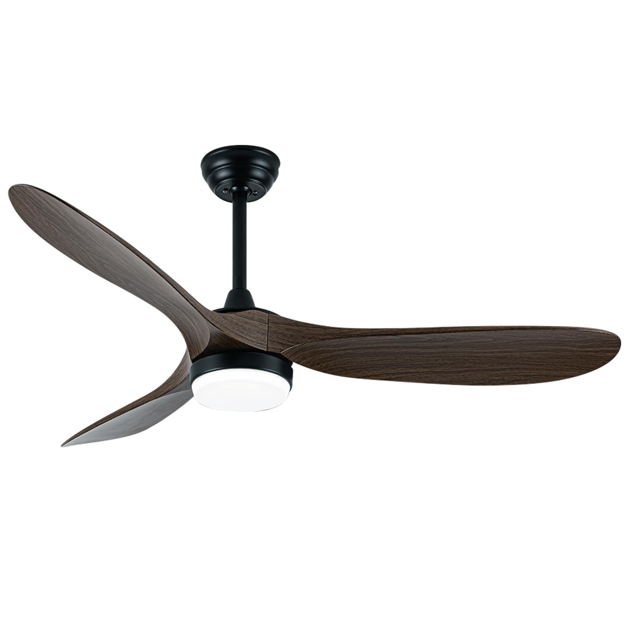 Simple Deluxe 44" Ceiling Fans with Lights and Remote, Outdoor Ceiling Fans for Patios with Light, Easy to Install Ceiling Fan with Reversible Motor and Wooden Blade for All Seasons