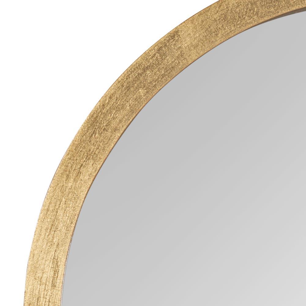 12" x 24" Travis Oval Wall Mirror Gold - Kate & Laurel All Things Decor: Modern MDF Frame, No Assembly Required
