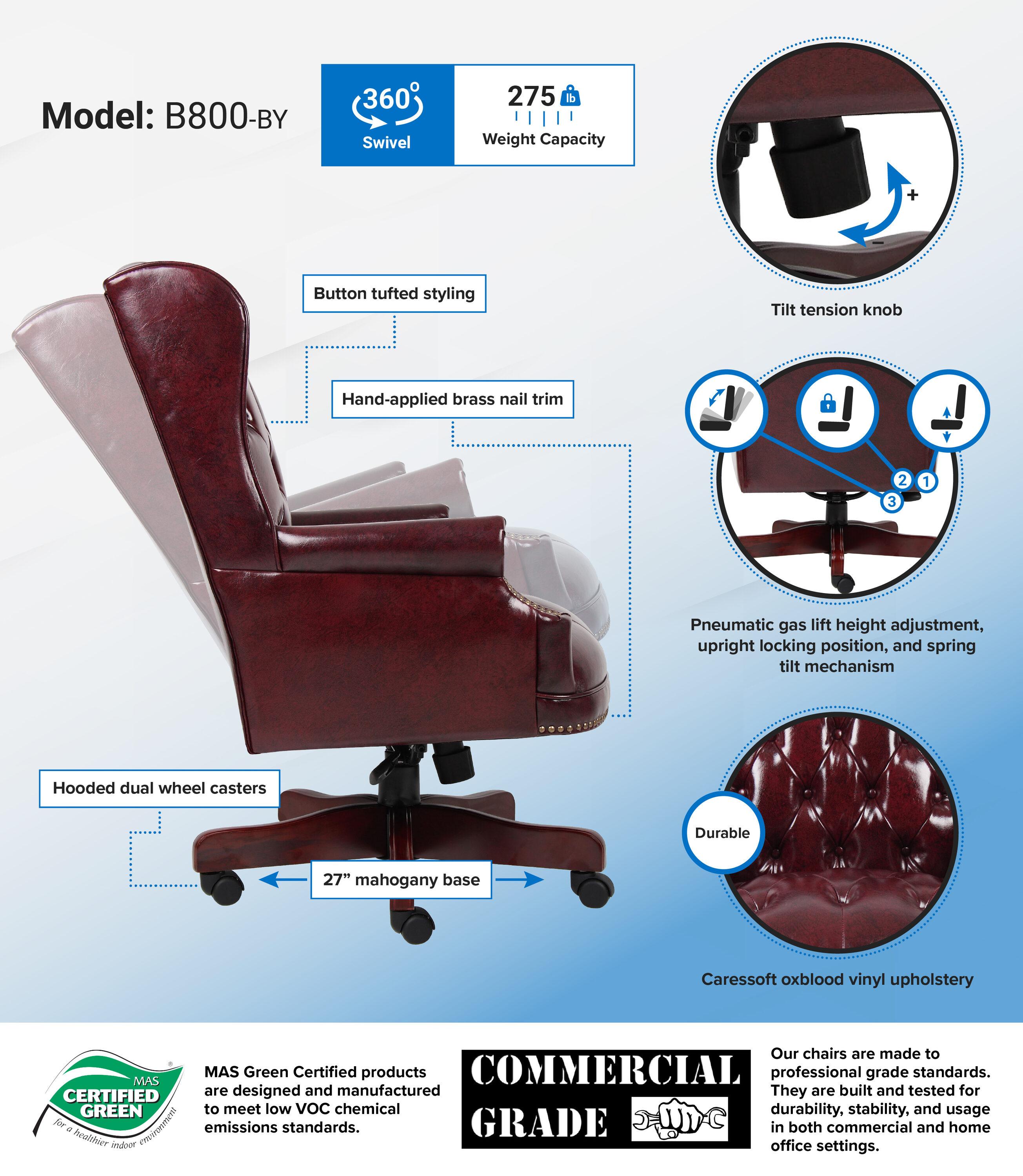 Boss Office Products Traditional Vinyl Executive Chair
