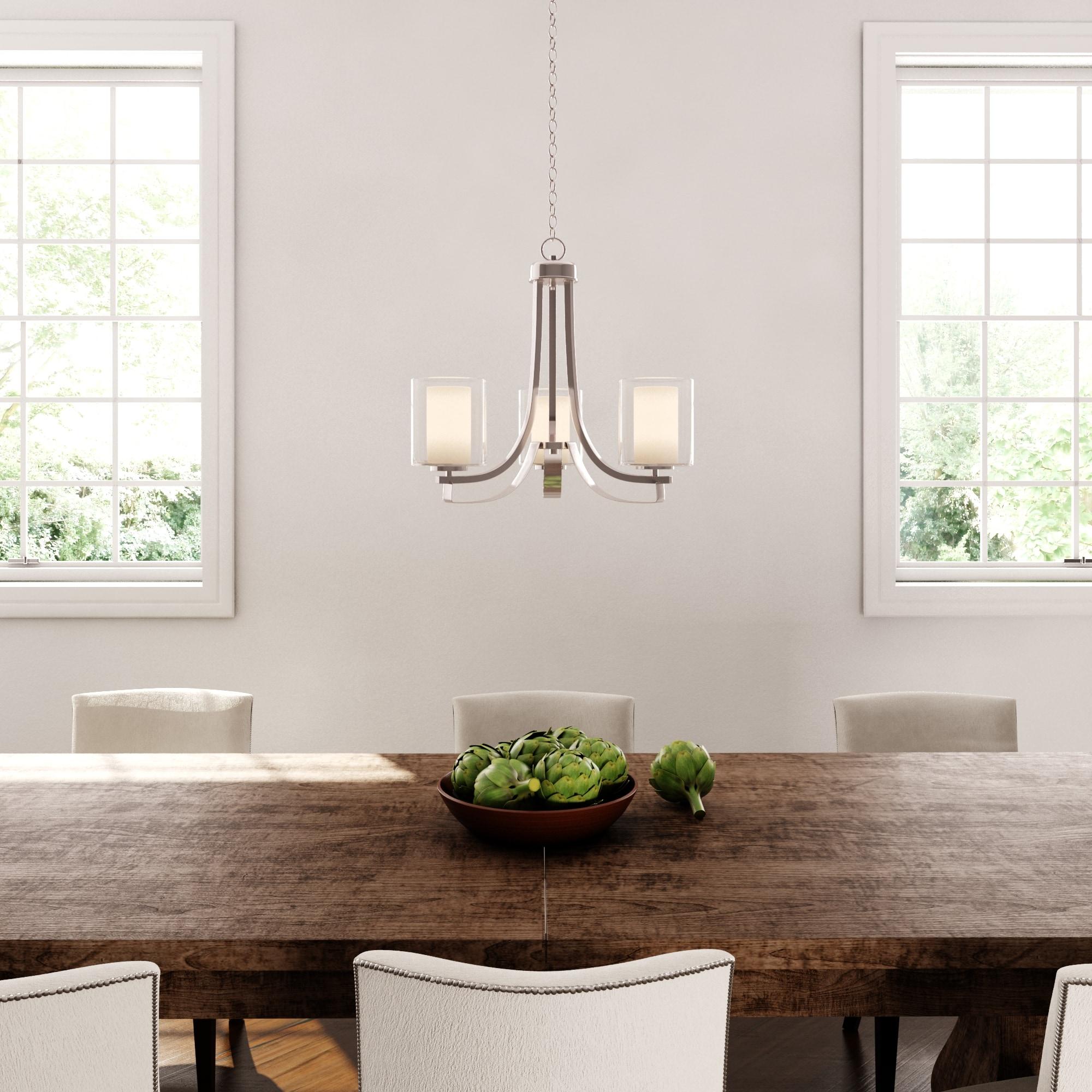 Minka Lavery 4103-84 Parsons Studio 3 Light Chandelier in Brushed Nickel