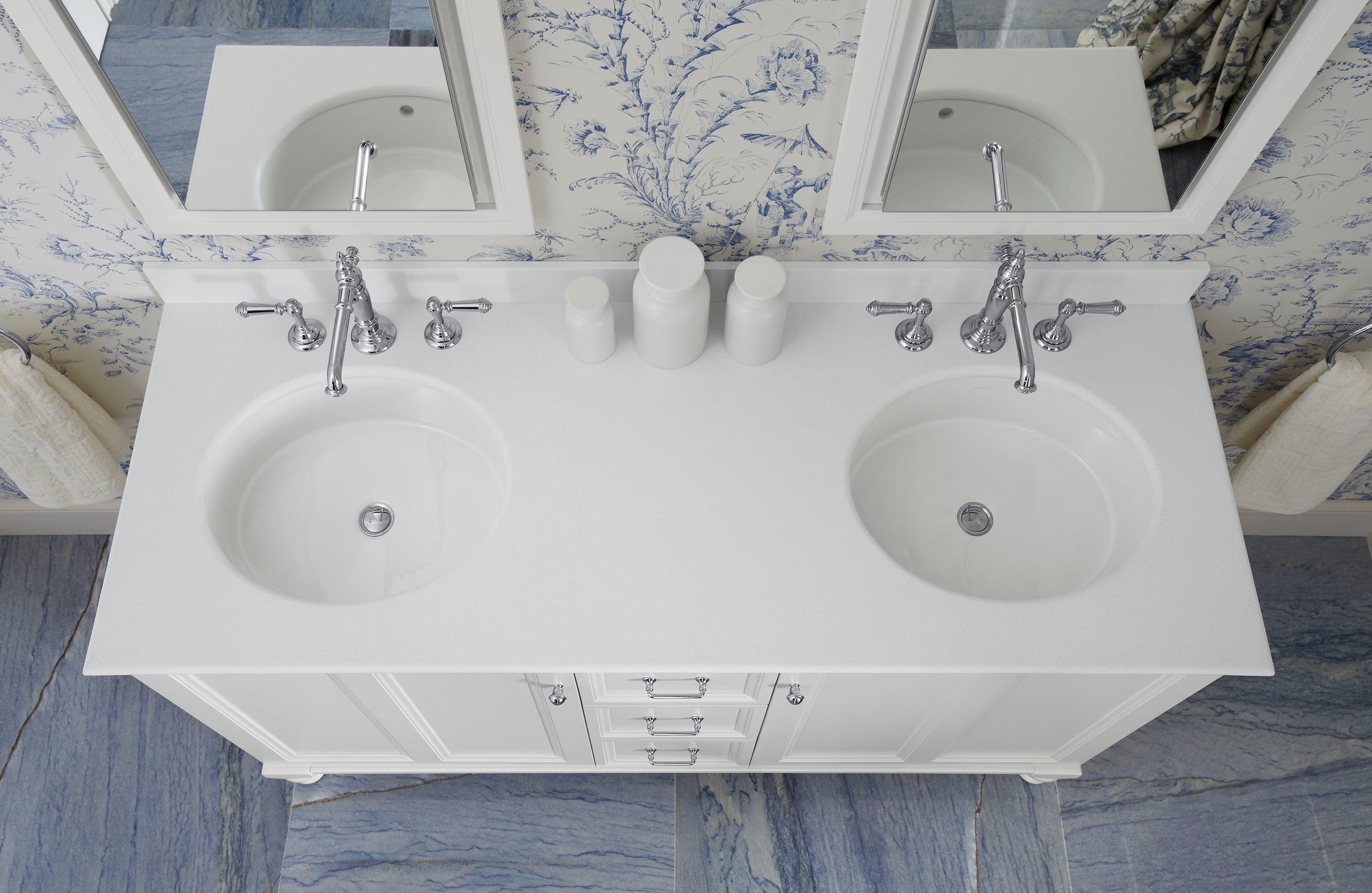 Verticyl Ceramic Oval Undermount Bathroom Sink with Overflow