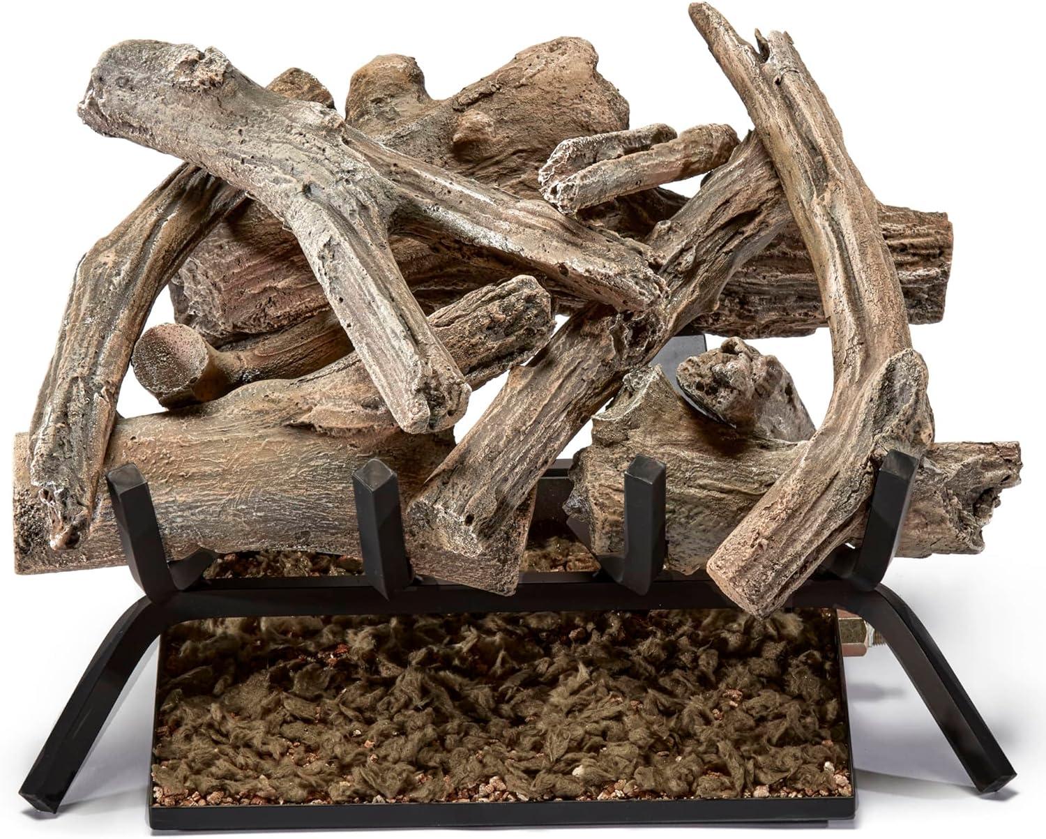 Bluegrass Living Bluegrass Living Vented Natural Gas Fireplace Log Set - Driftwood, 45,000 BTU, Match Light - Model# BVL18-1