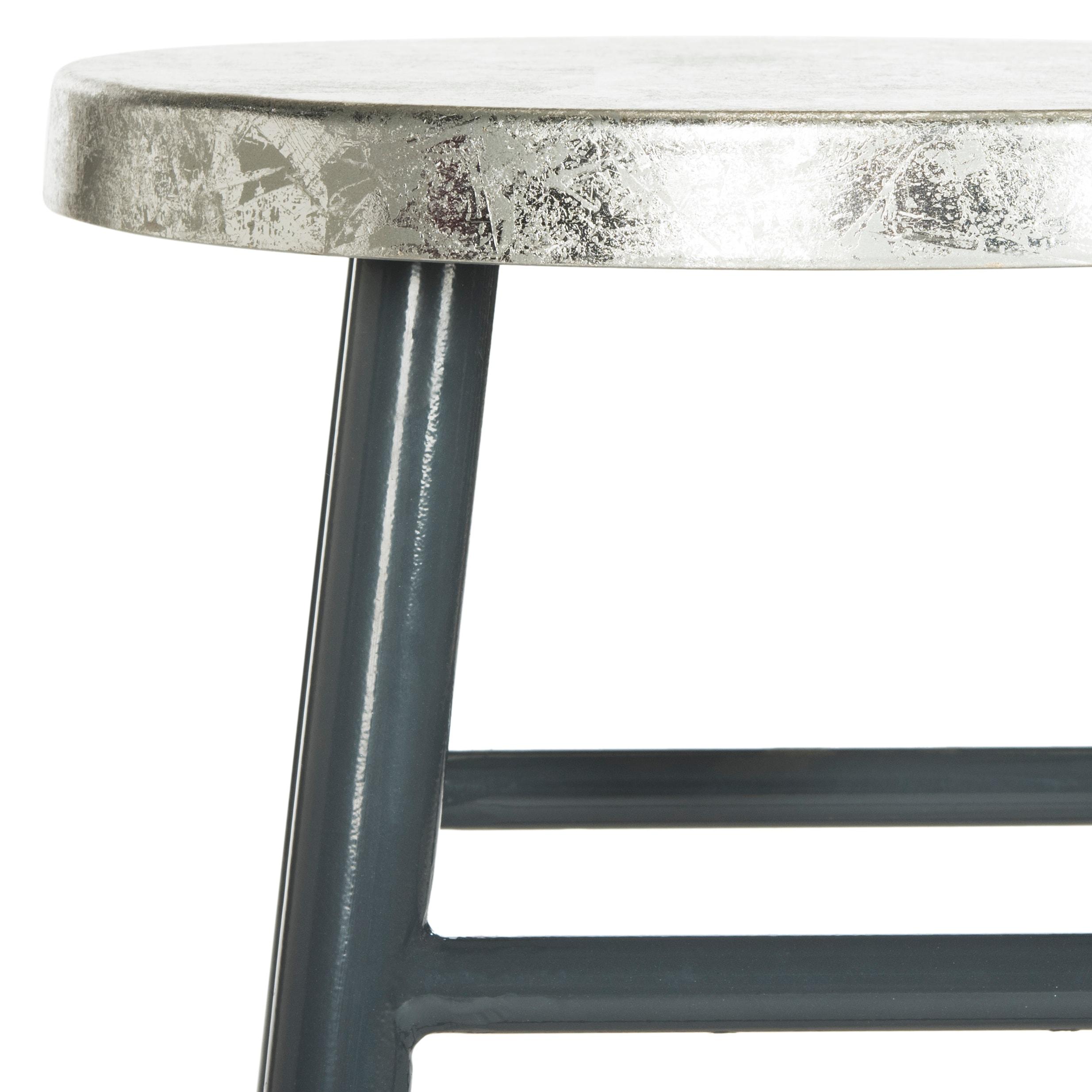Kenzie Silver Dipped Counter Stool - FOX3211 - Grey/Silver - Safavieh Couture