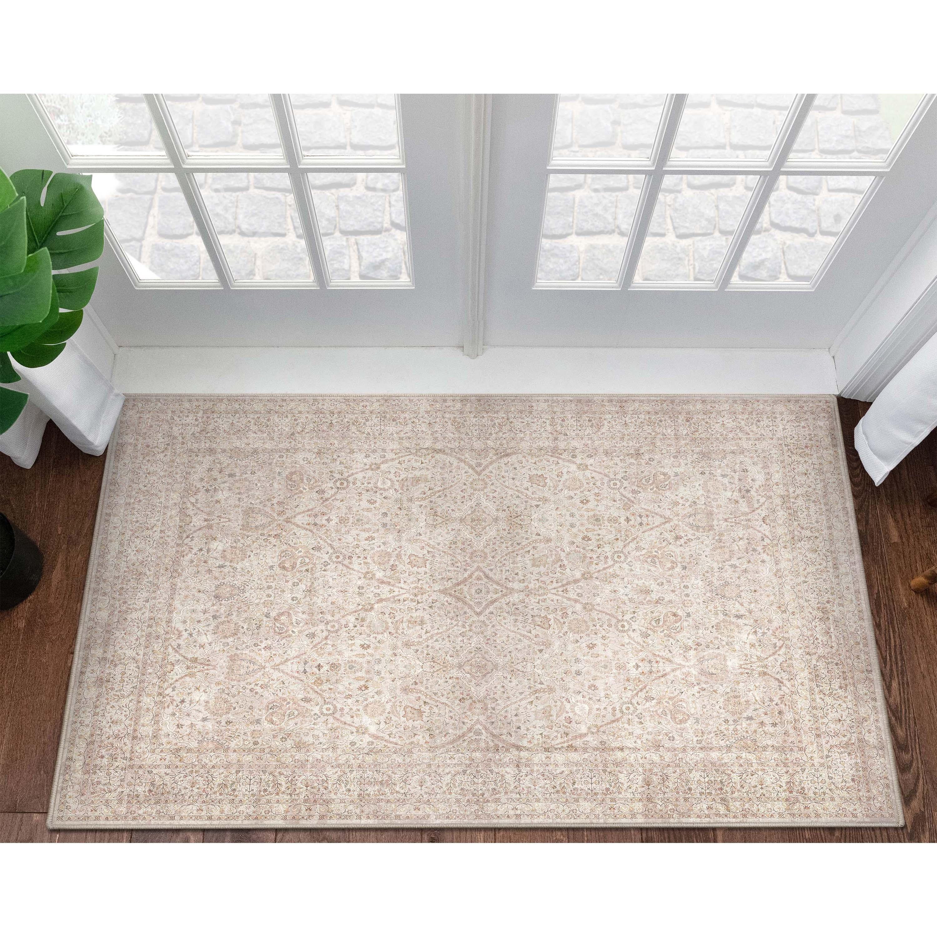 Well Woven Asha Isolde Vintage Oriental Botanical Ivory & Cream Area Rug