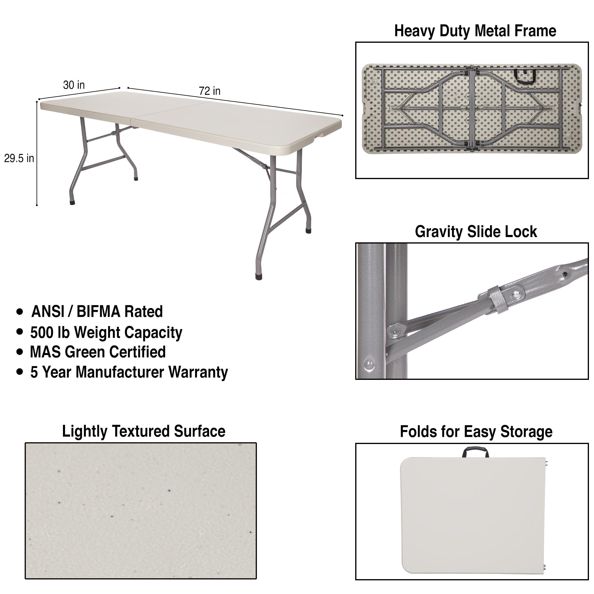 Baldwin Fold-In-Half 72'' Table