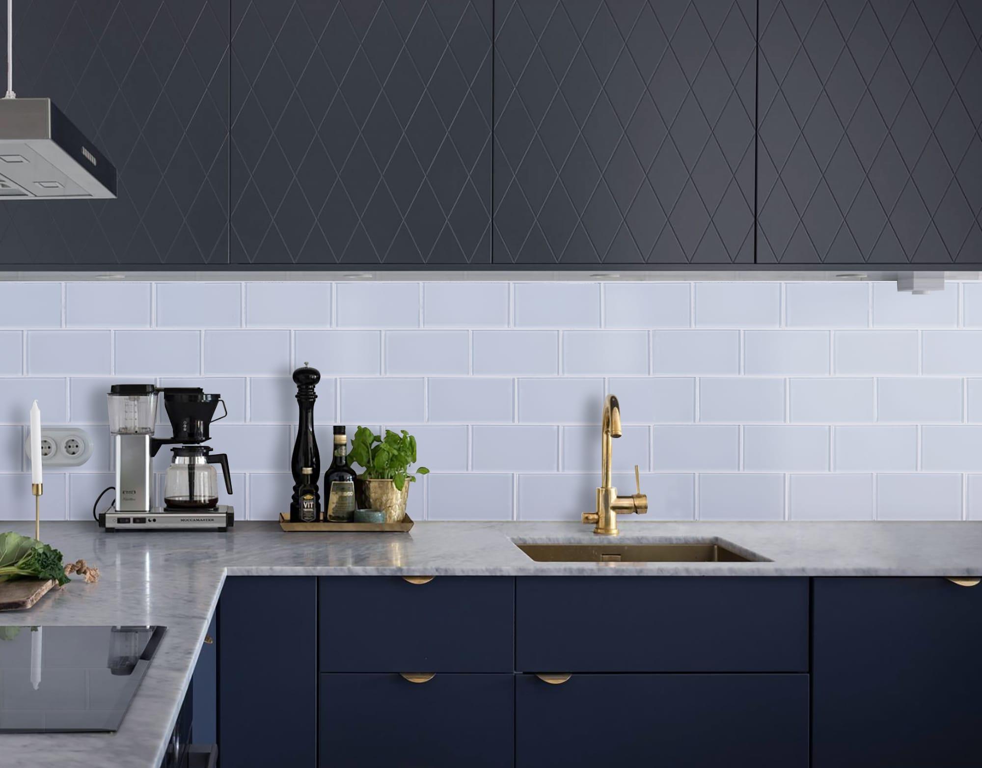 Premium 3" x 6" Straight Edge Glass Mosaic Subway Tile