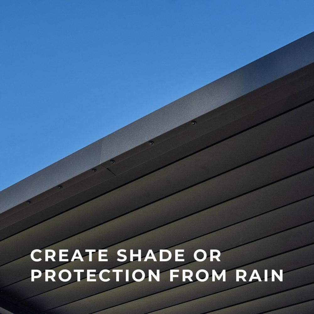 Backyard Discovery Evanston 18'x10' Steel Wall-Mounted Louvered Pergola, Adjustable Roof