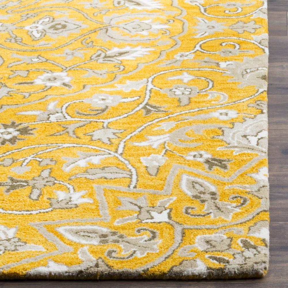 Bella BEL673 Hand Tufted Area Rug - Gold/Taupe - 5'x5' - Safavieh.