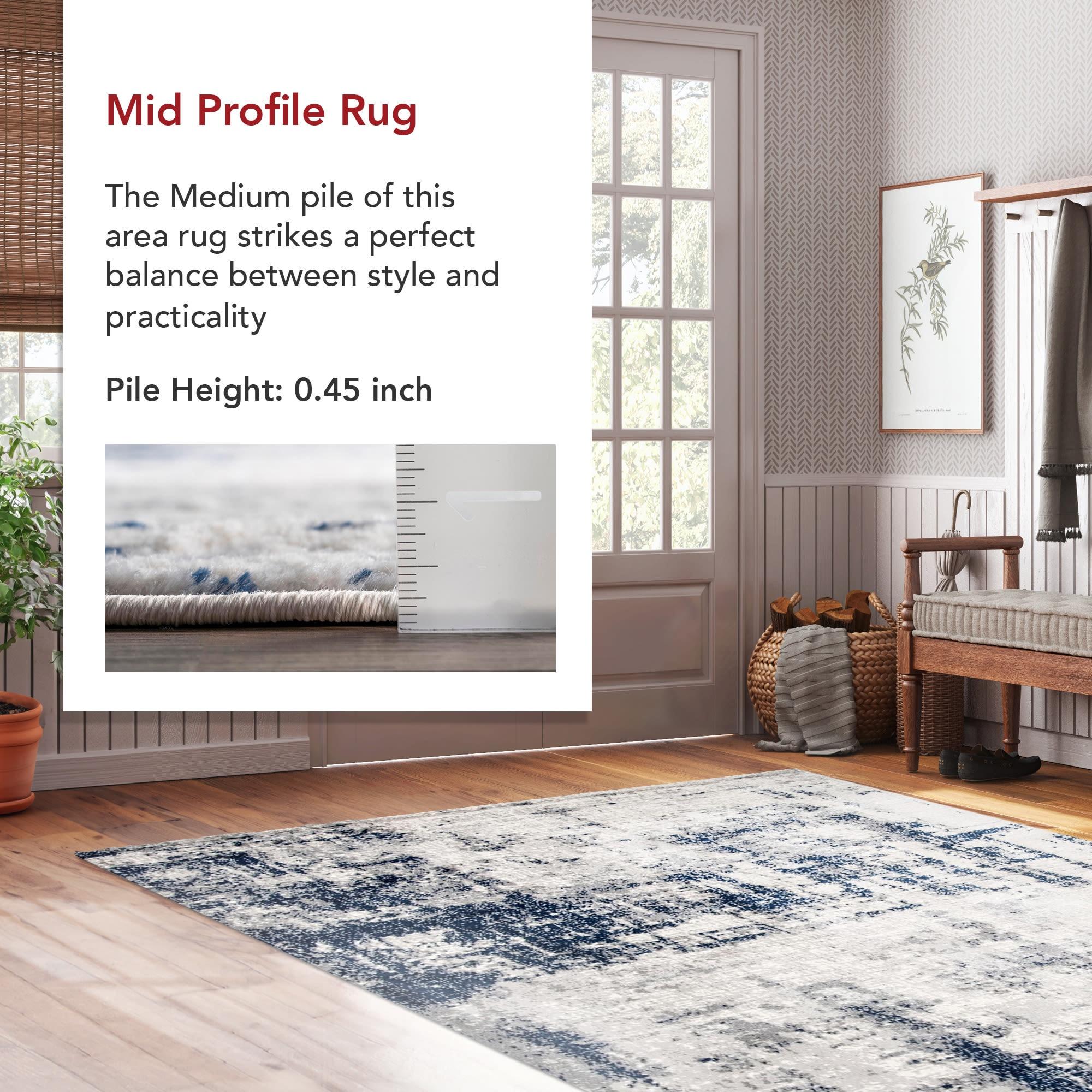 Nuloom Madalynn Abstract 9x12 Indoor Area Rug for Living Room Bedroom Dining Room Kitchen, Silver/Ivory