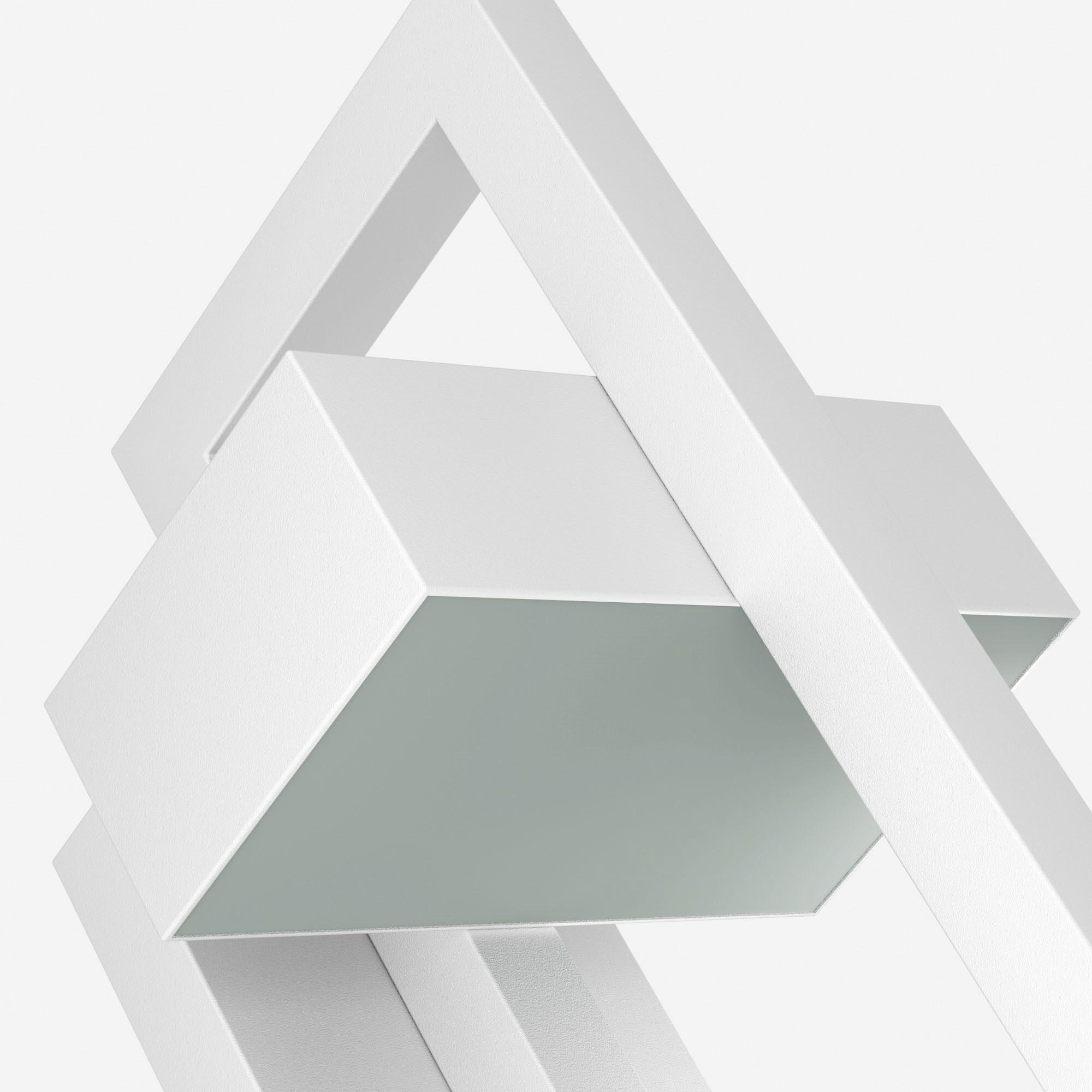 LamQee 2 Packs Modern Outdoor Wall Lights 3000K Integrated LED Outdoor Wall Sconces Lighting, Contemporary Exterior Lighting Fixtures Outside Wall Mount Lights for House Porch Door Garage, Matte White