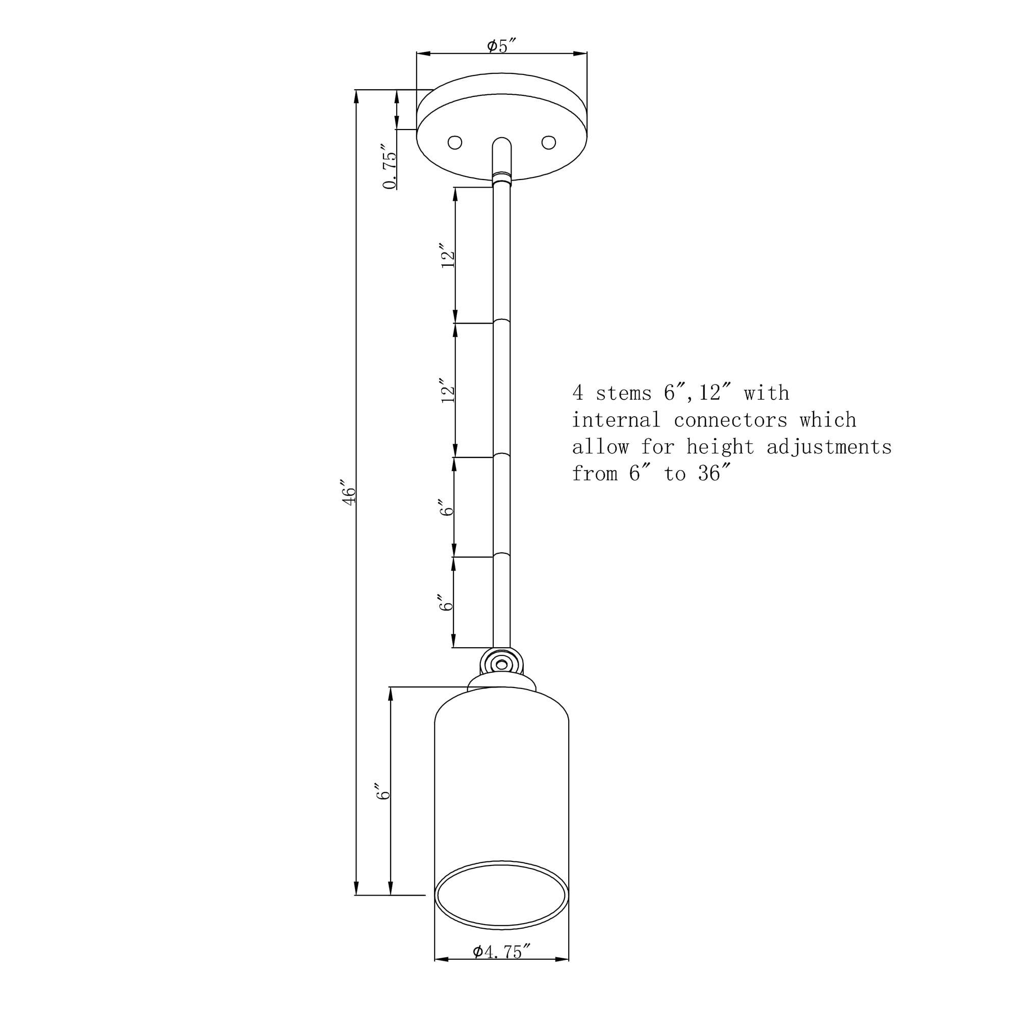 2614-01-32-Forte Lighting-Jayden - 1 Light Mini Pendant-8 Inches Tall and 4.75 Inches Wide