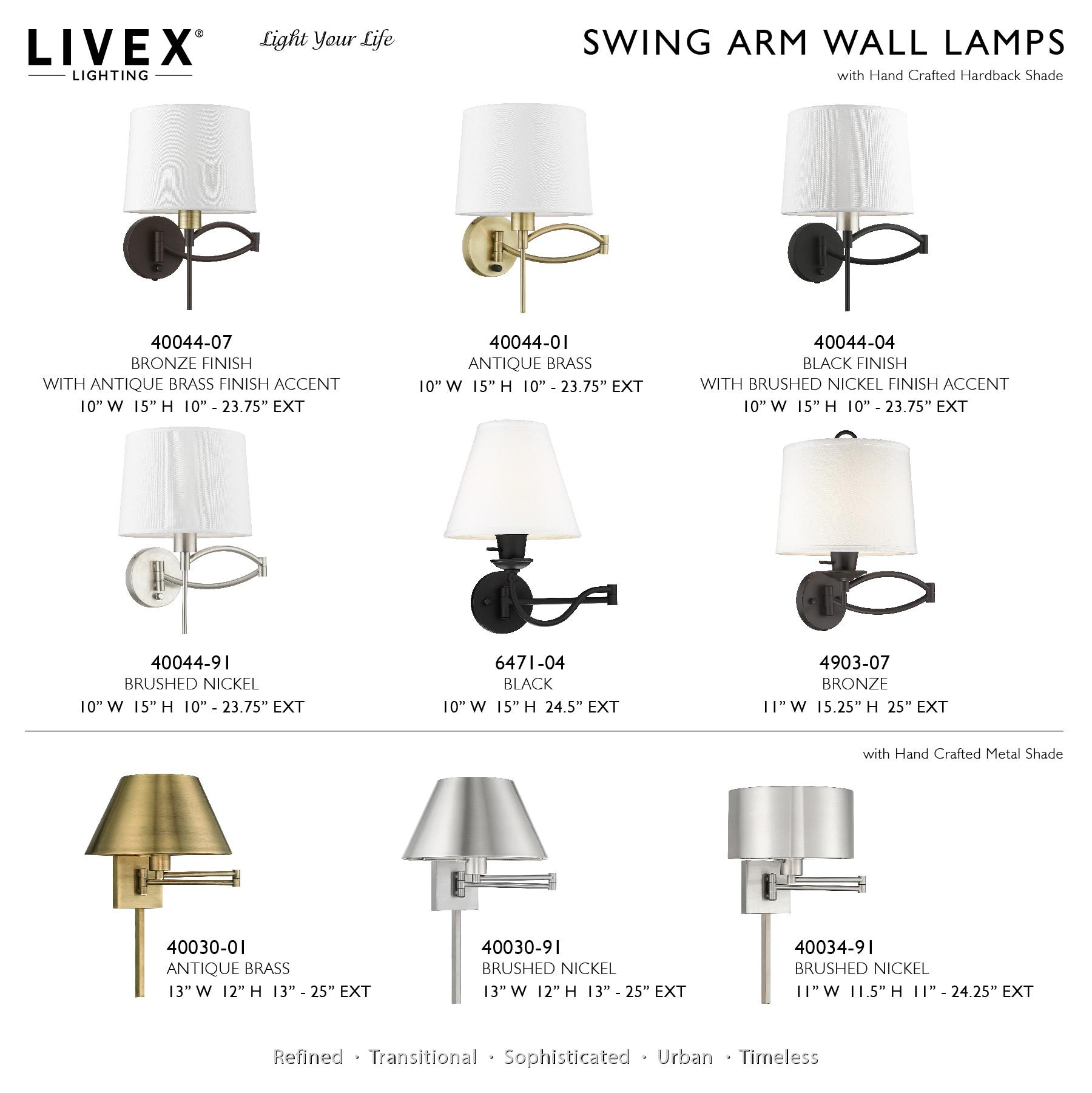 Livex Lighting 1 - Light Wall Light in  Antique Brass