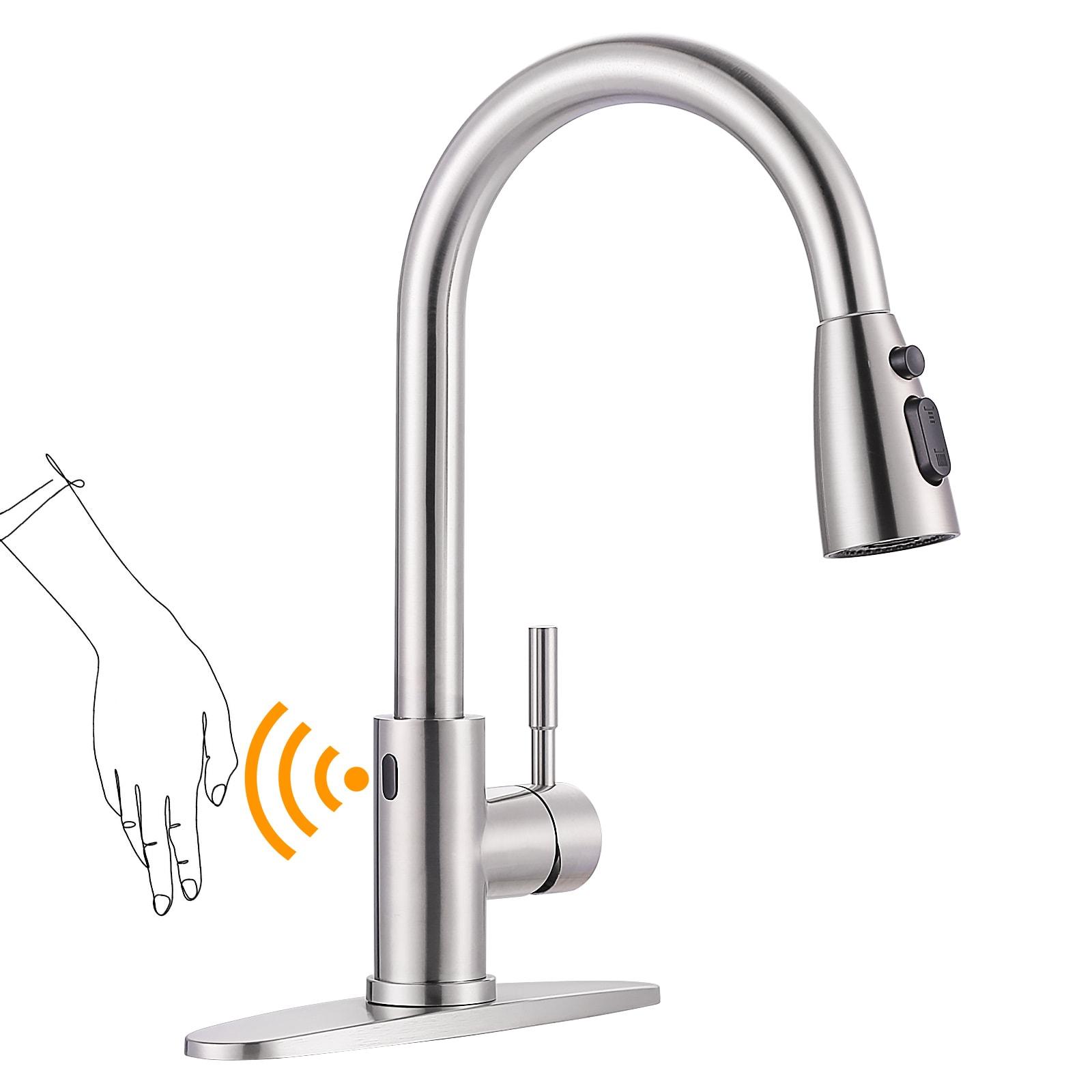 Stainless Steel Touchless Kitchen Faucet with Sprayer