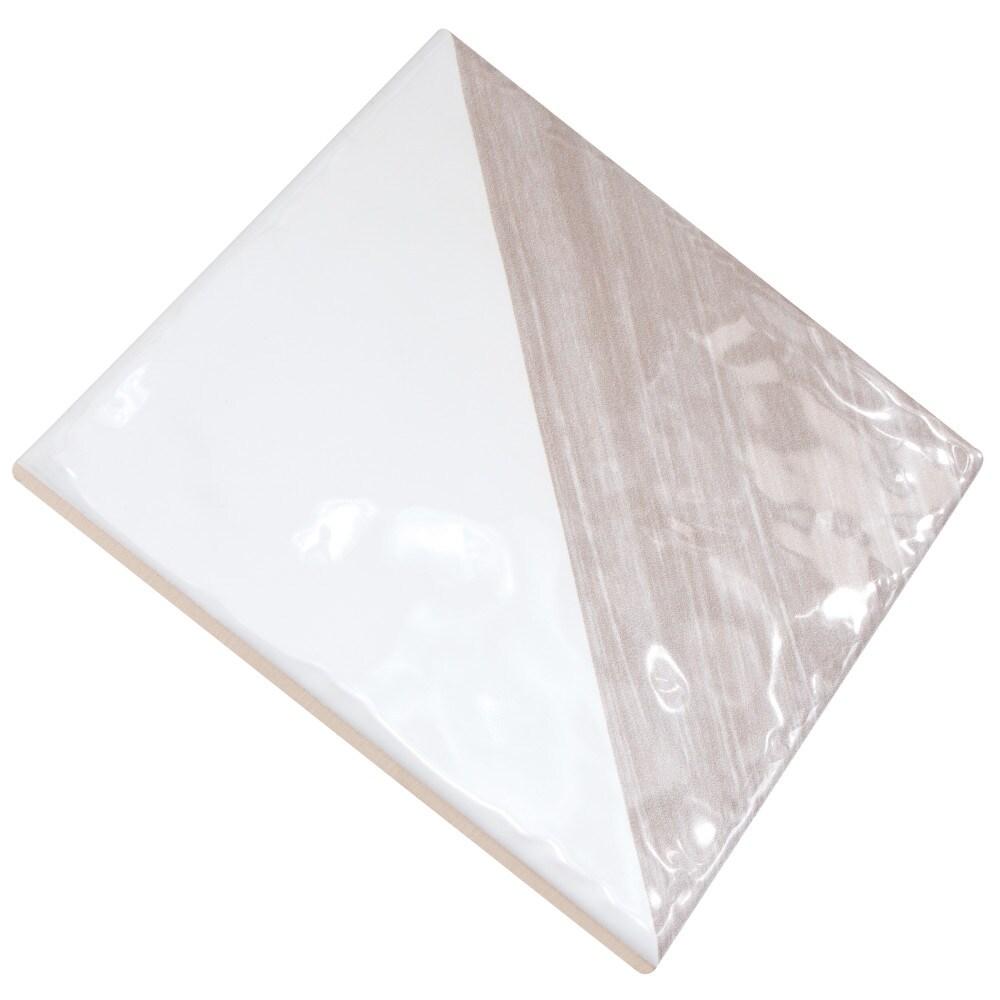 Triangle 6" x 6" Ceramic Patterned Wall Tile