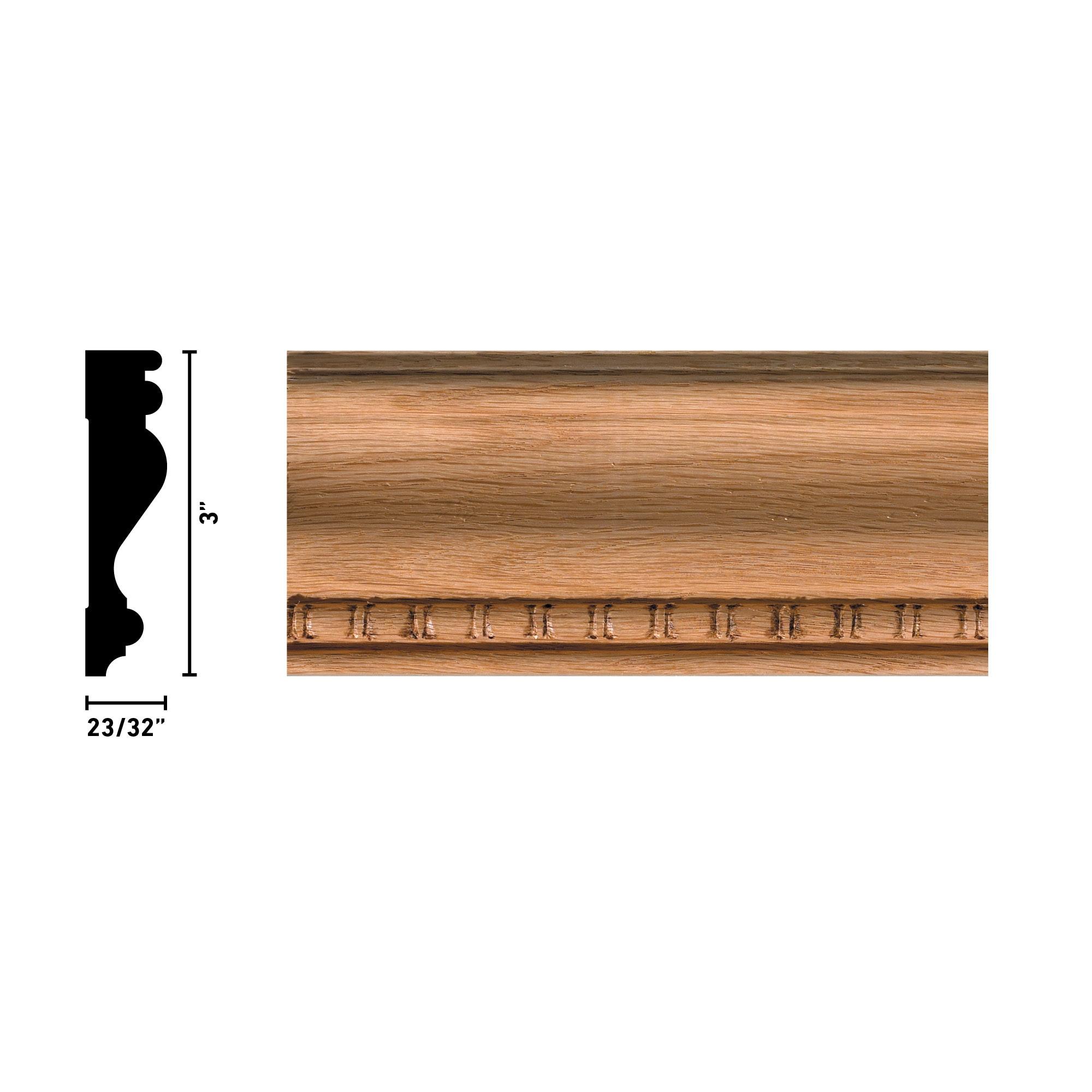 Ornamental Mouldings 2.5 In. D X 3.5 In. W X 82 In. L Unfinished Casing Kit