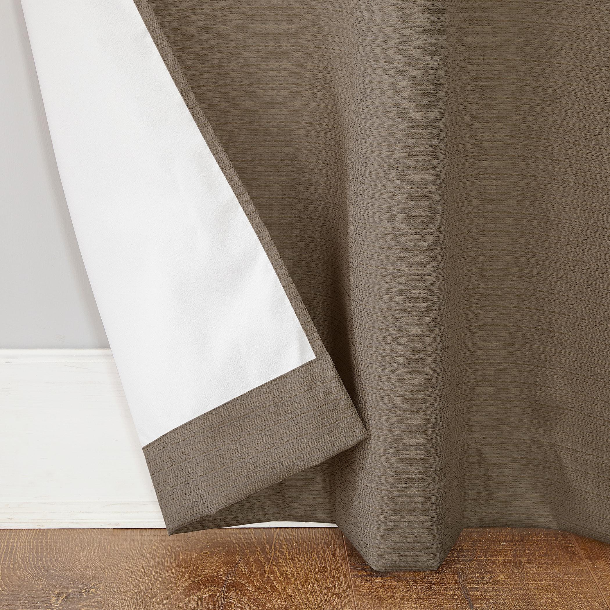 Sun Zero Cooper Thermal Insulated Energy Efficient Grommet Curtain Panel, 40" x 84", Mocha