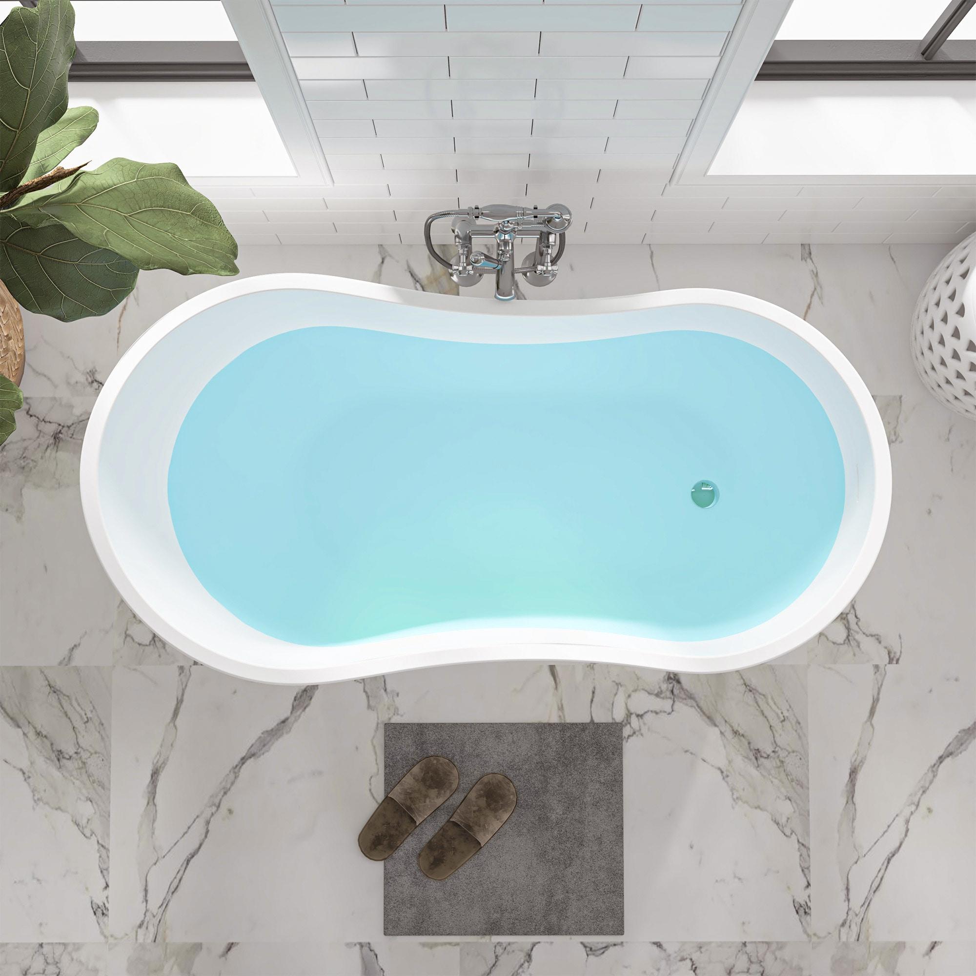 54" X 28" Freestanding Soaking Acrylic Bathtub