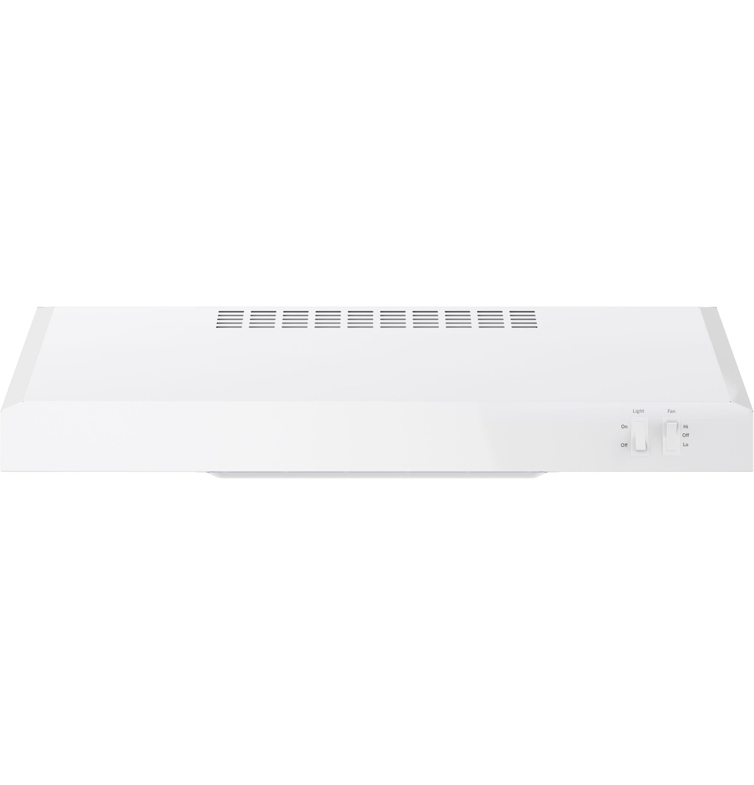 24-Inch White Convertible Under Cabinet Range Hood with Stainless Steel Filters